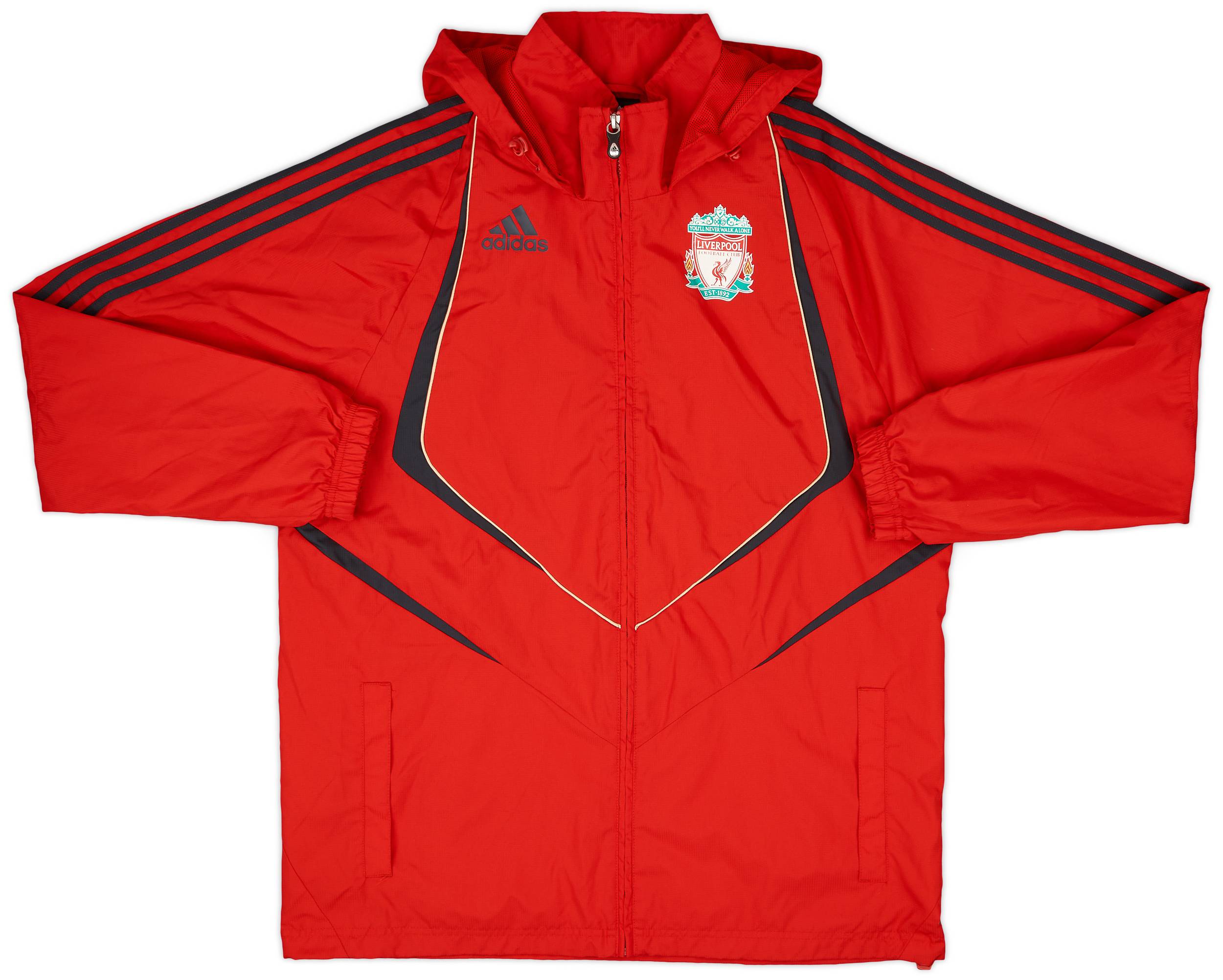 2009-10 Liverpool adidas Hooded Rain Jacket - 8/10 - (M)
