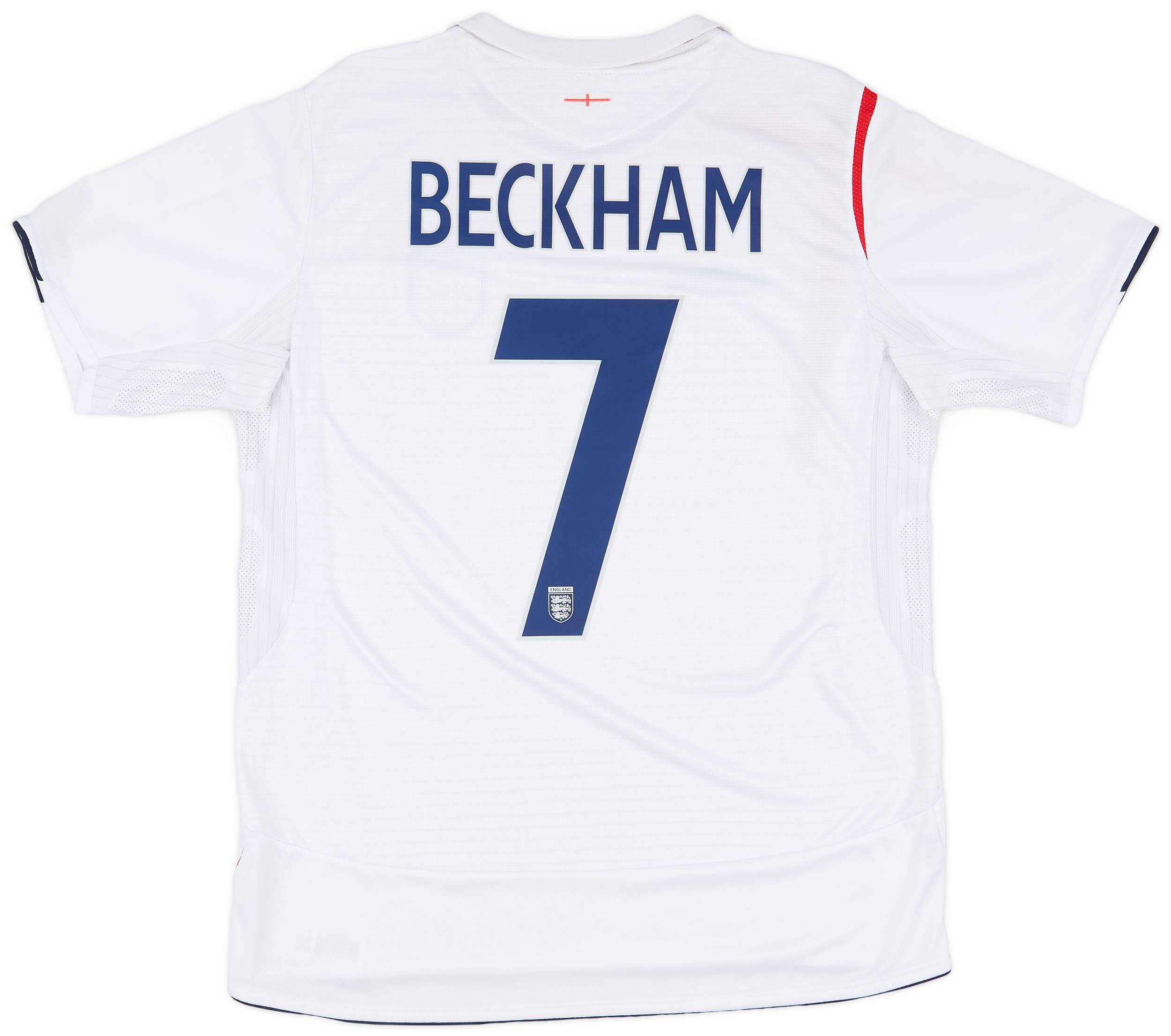 2005-07 England Home Shirt Beckham #7 - 7/10 - (L)