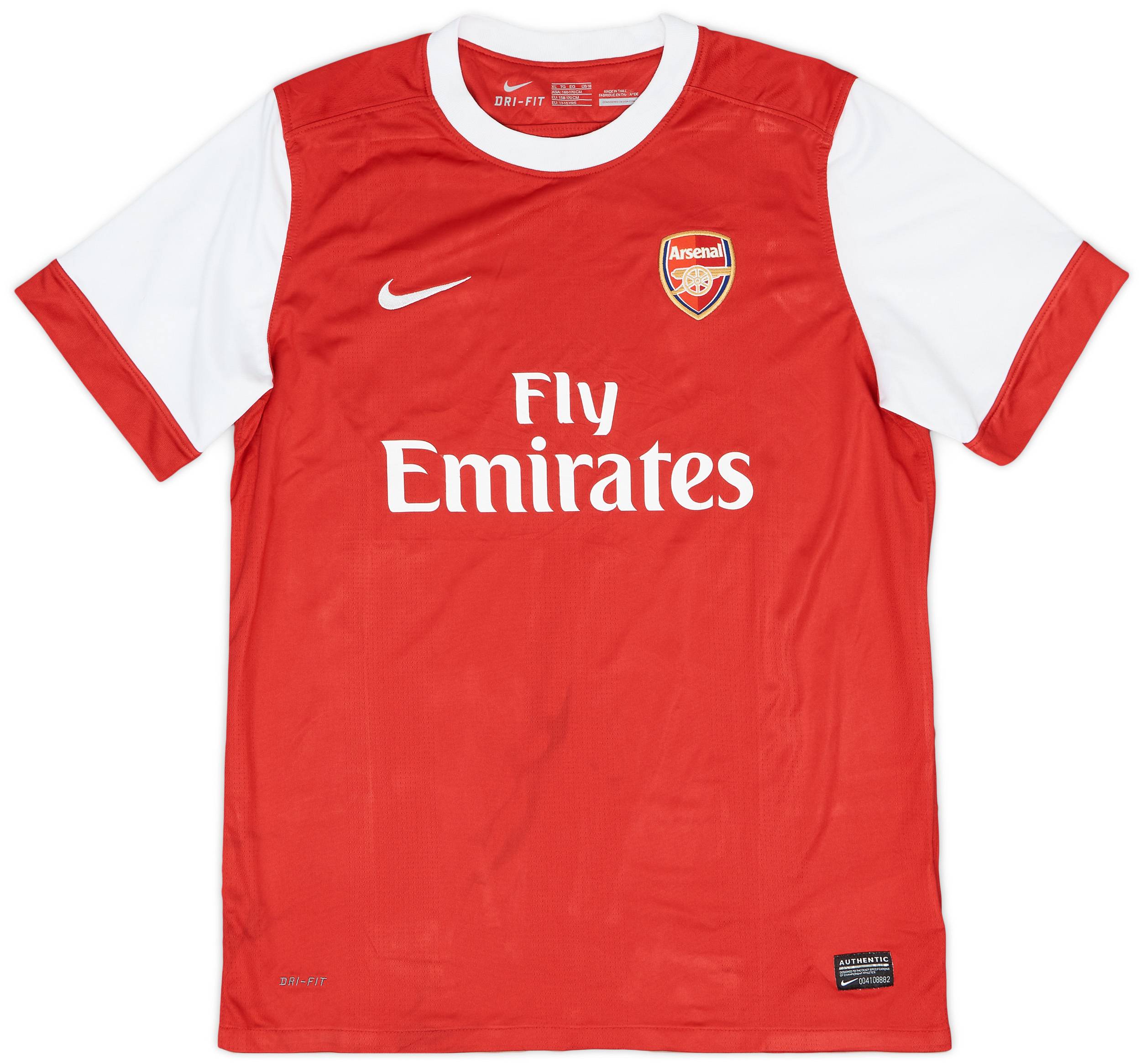 2010-11 Arsenal Home Shirt - 5/10 - (XL.Boys)