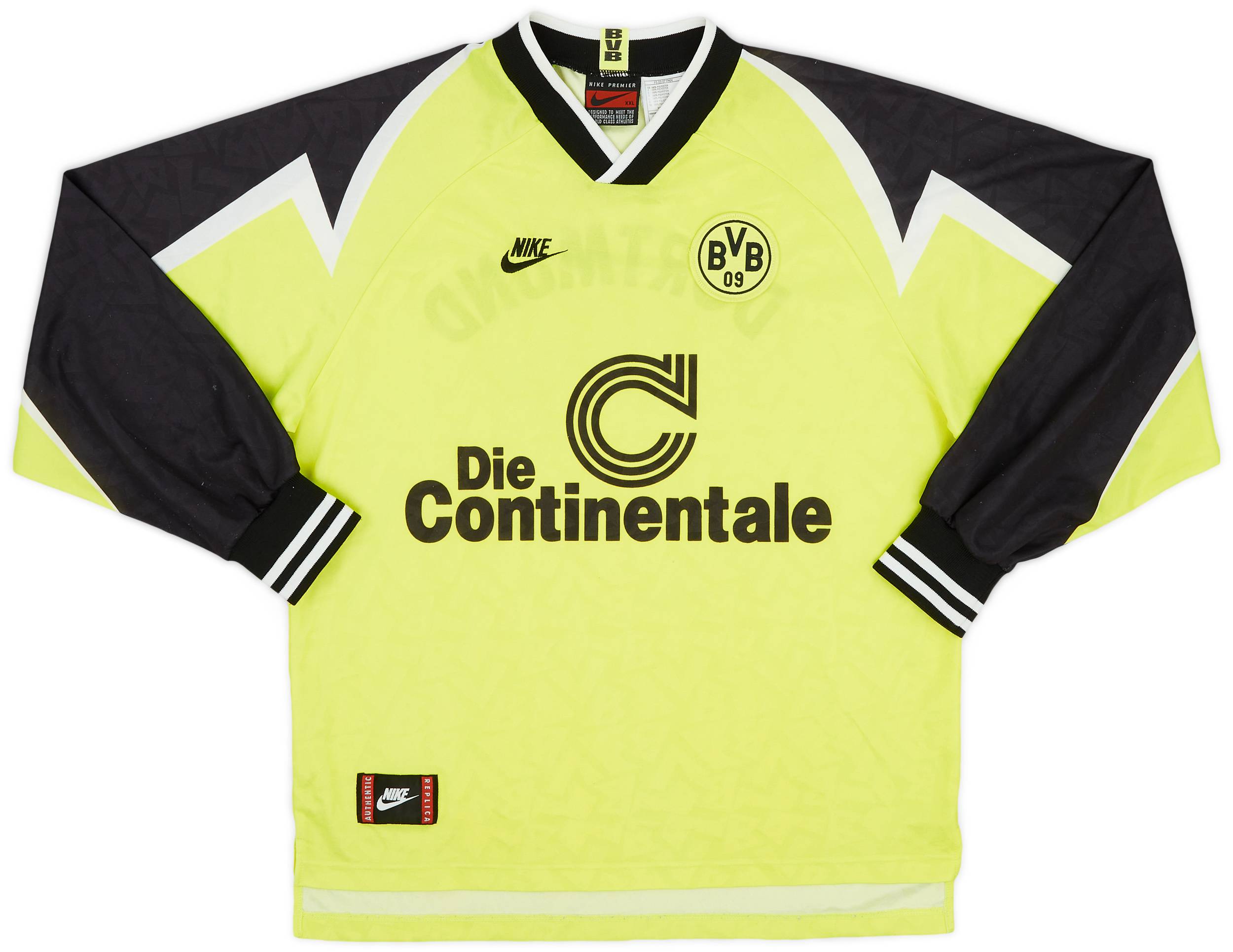 1995-96 Borussia Dortmund Home L/S Shirt - 6/10 - (XXL)