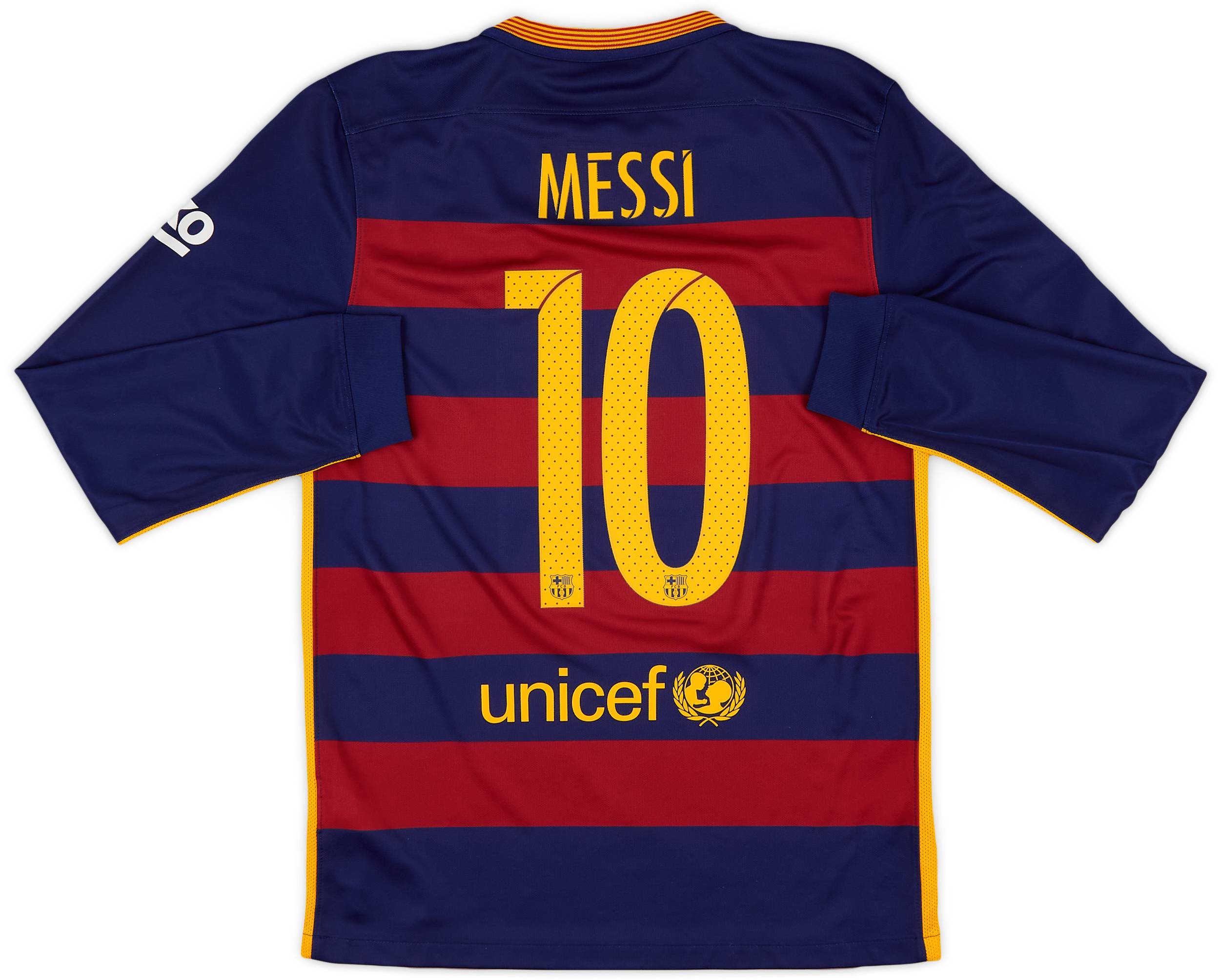 2015-16 Barcelona Home L/S Shirt Messi #10 - 8/10 - (S)