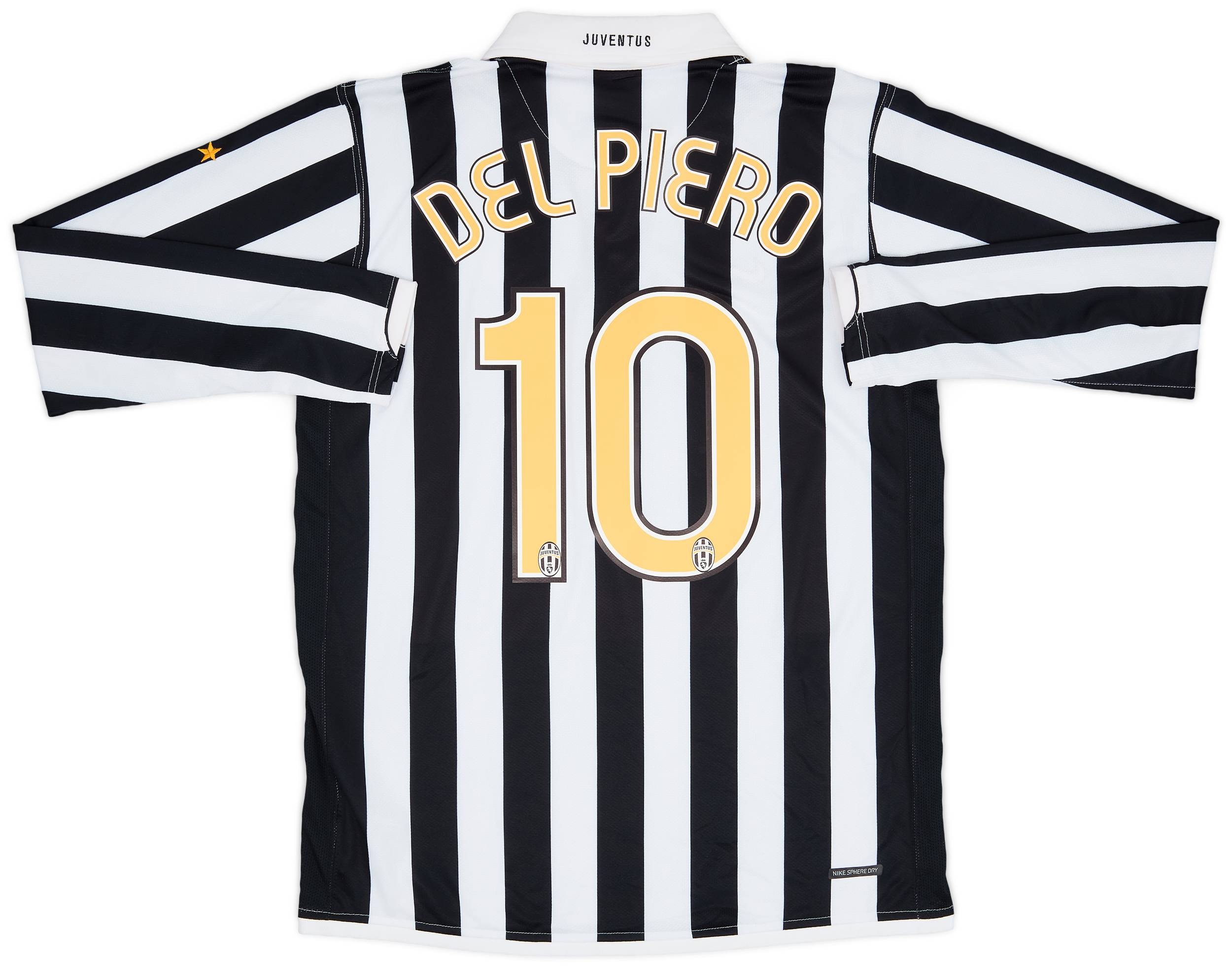 2006-07 Juventus Home L/S Shirt Del Piero #10 - 8/10 - (L)