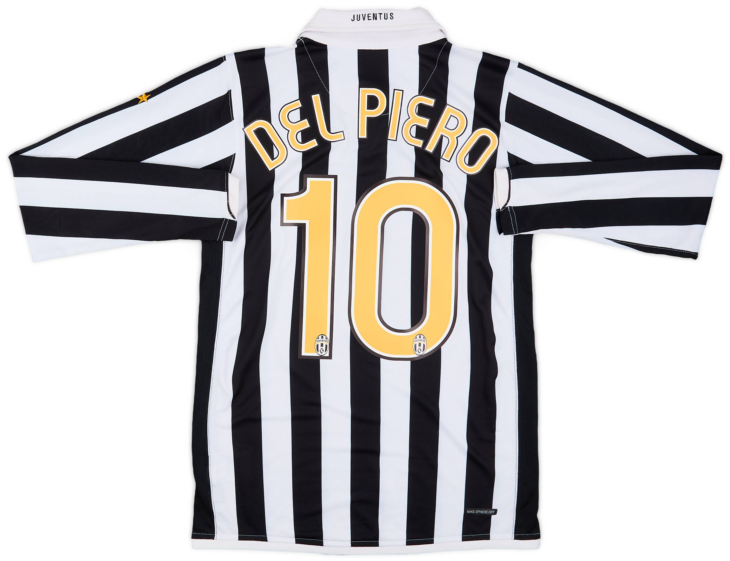 2006-07 Juventus Home L/S Shirt Del Piero #10 - 8/10 - (S)