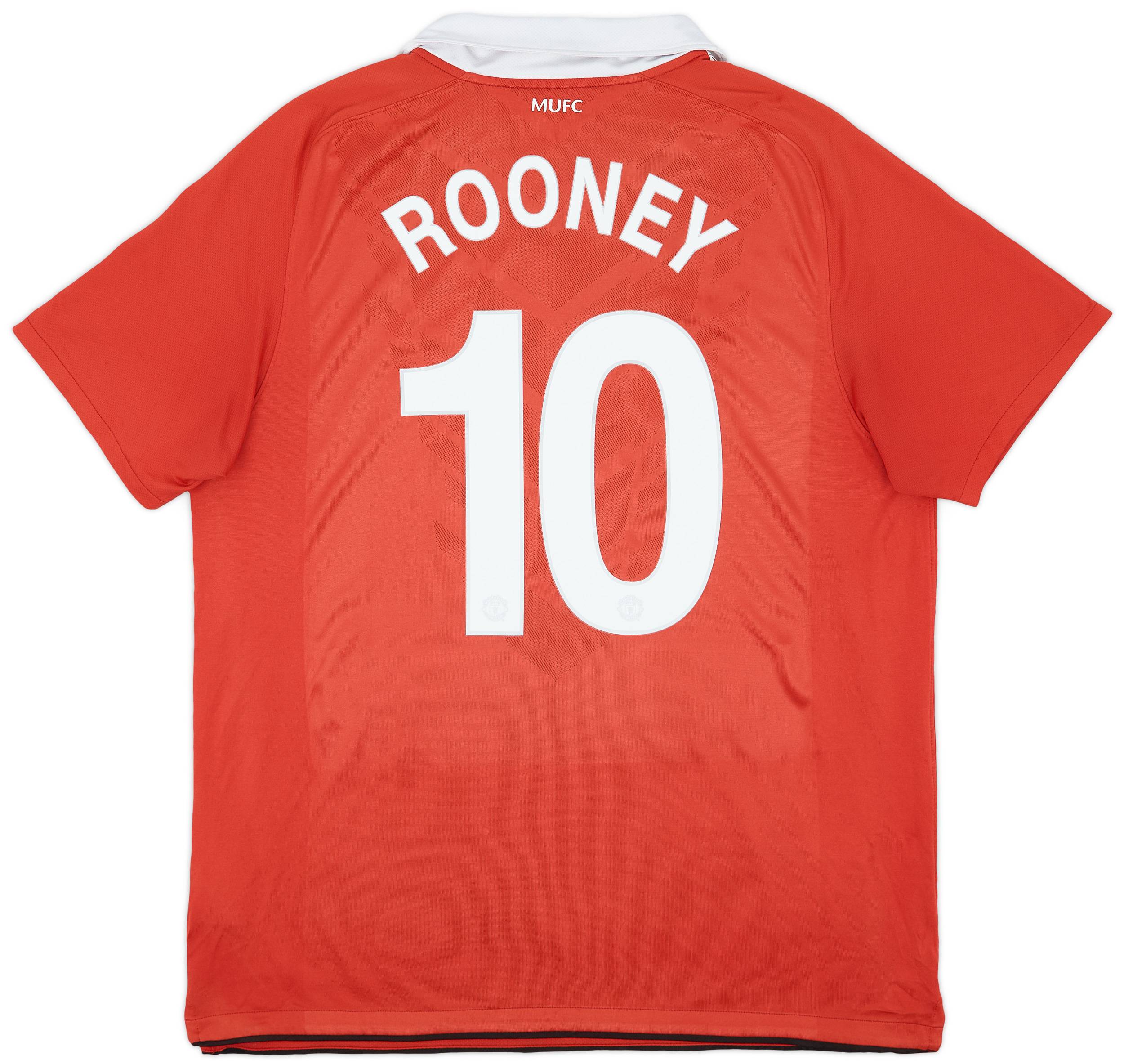 2010-11 Manchester United Home Shirt Rooney #10 - 5/10 - (XL)