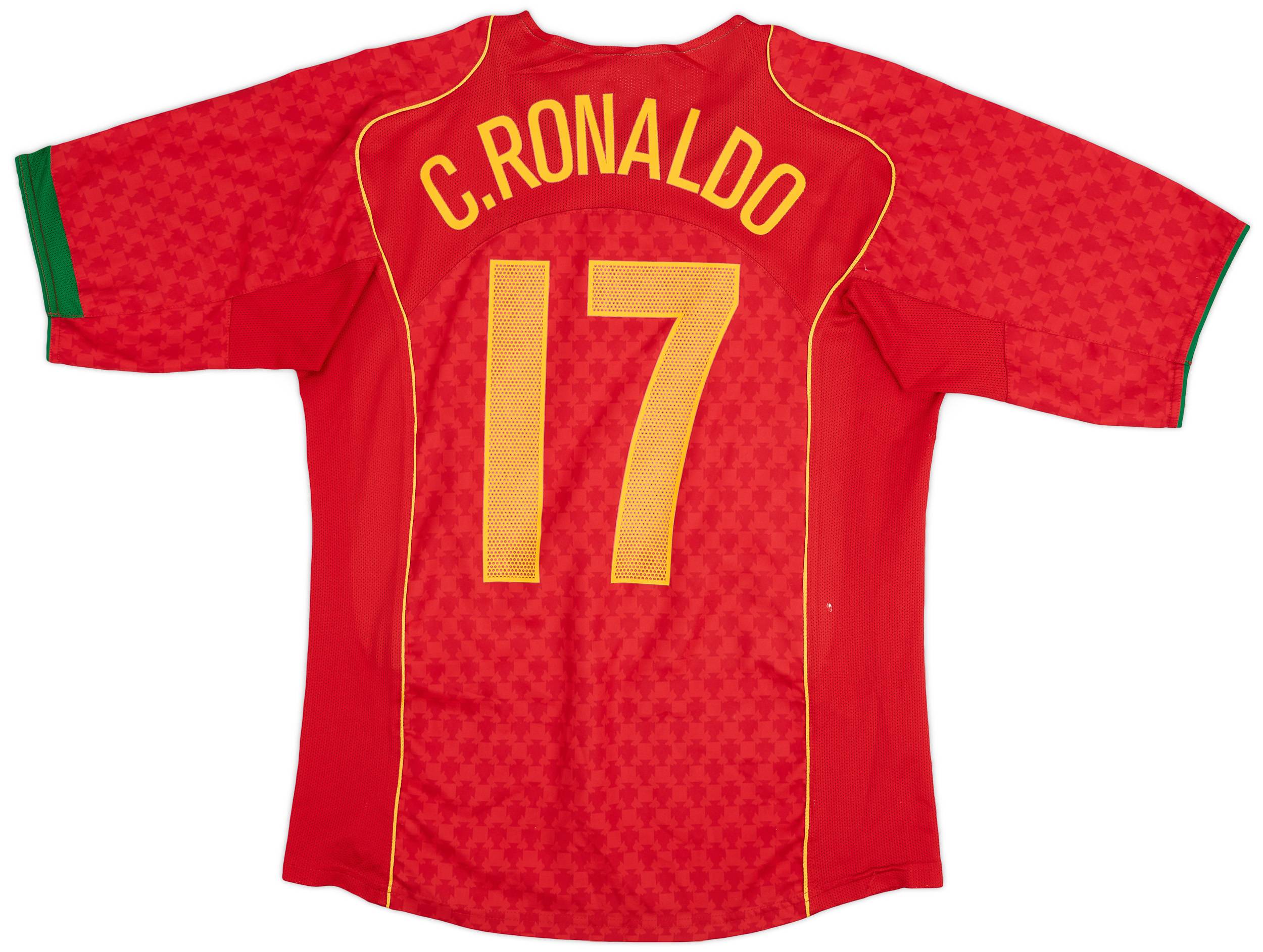 2004-06 Portugal Home Shirt C.Ronaldo #17 - 8/10 - (L)