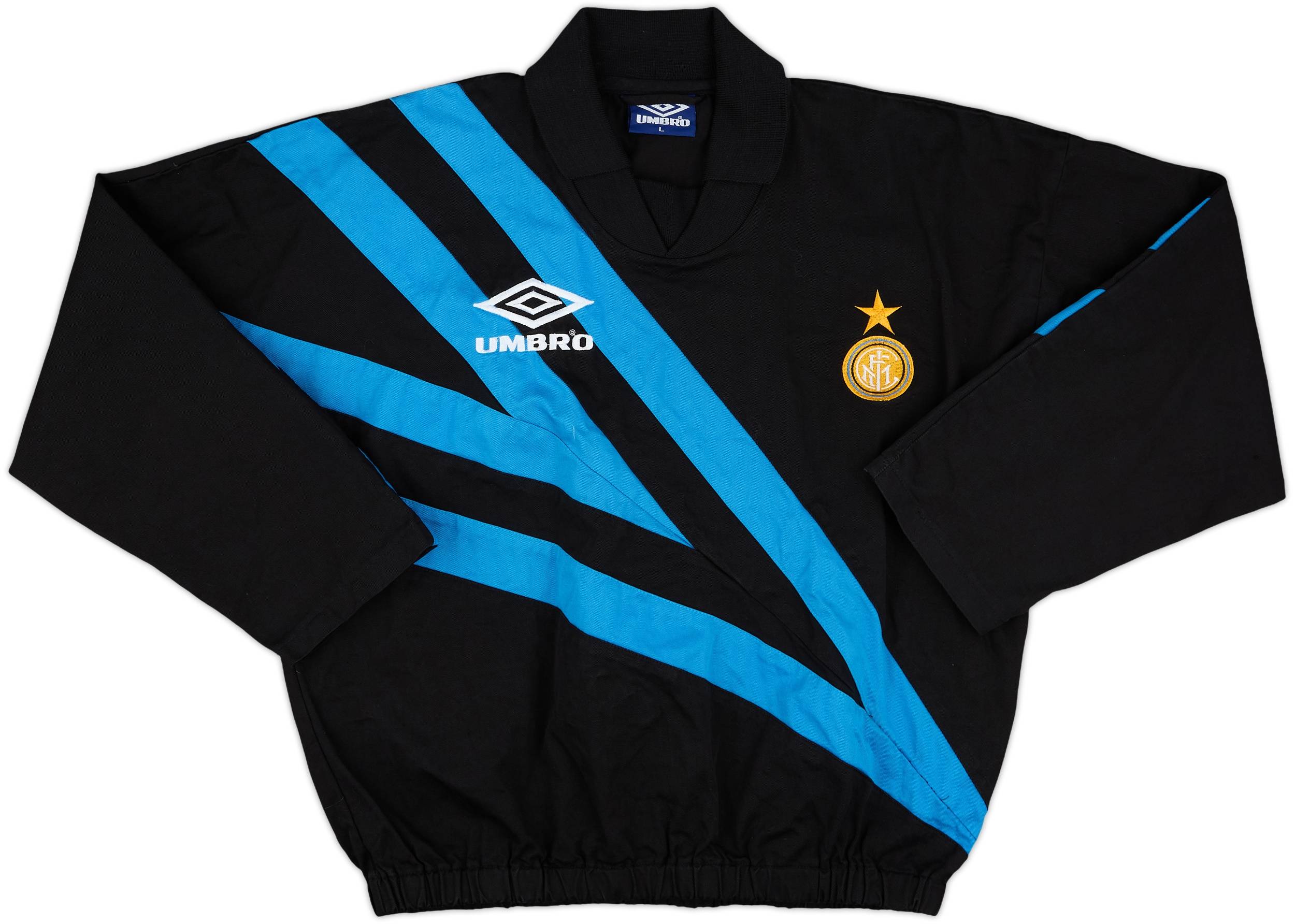【正規92-93 Inter Milan Umbro Training Top】 1992-93 Inter Milan Umbro Drill Top - 8/10 - (L)