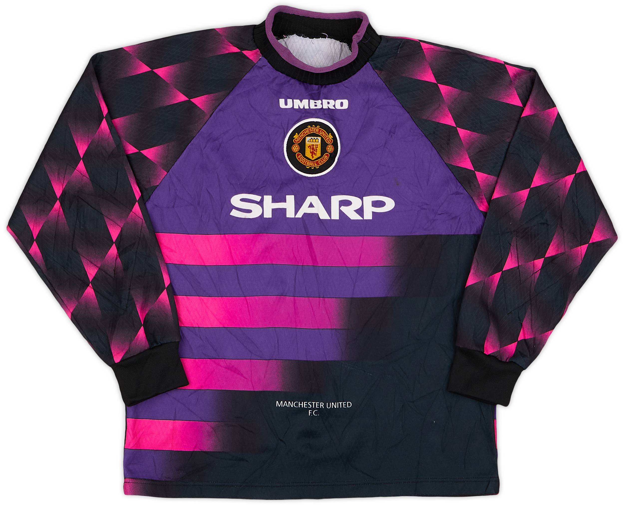 1996-97 Manchester United White GK Shirt - 8/10 - (L.Boys)