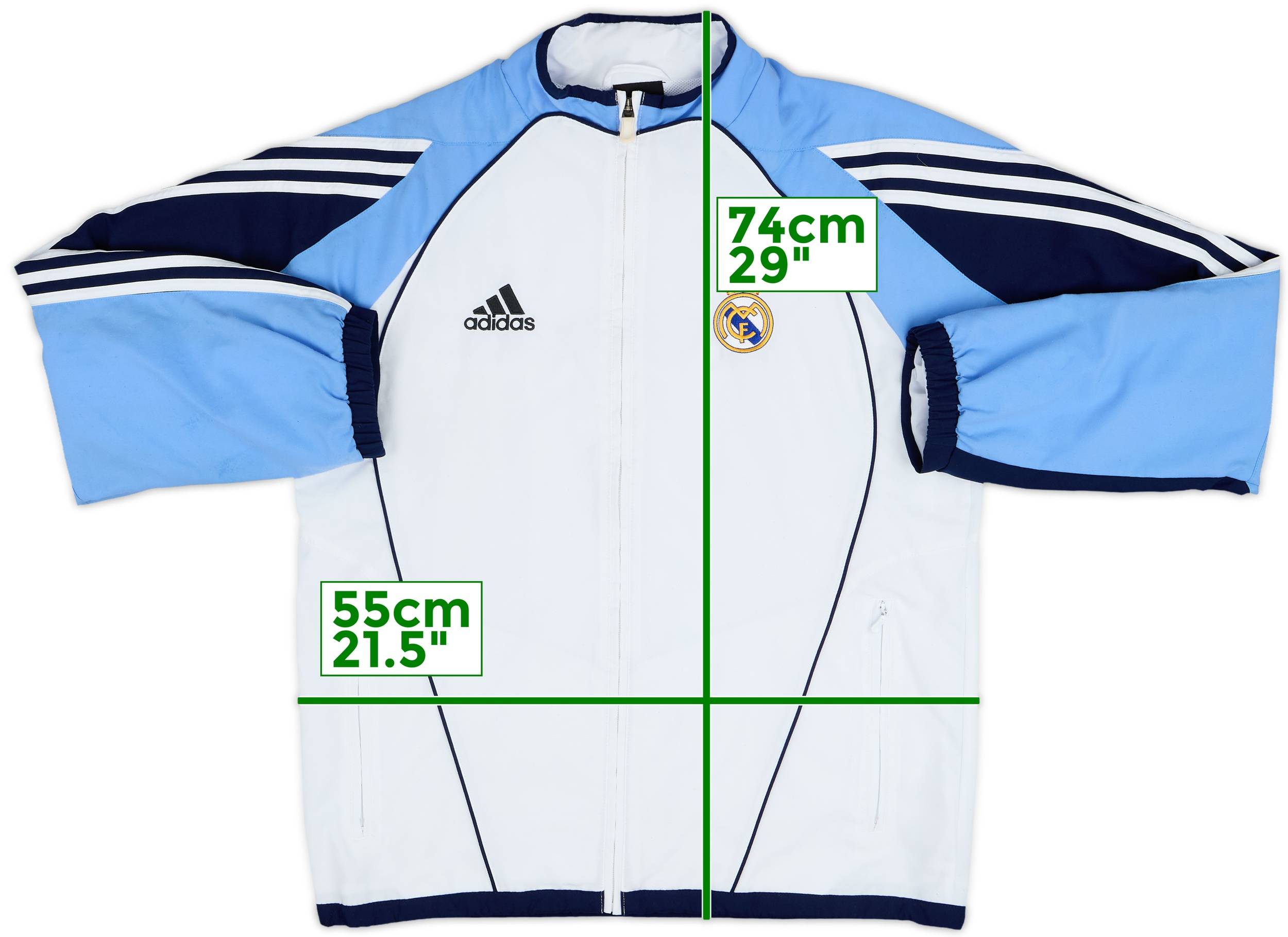 【ADIDAS/アディダス】 REAL MADRID TRACK ジャケット 2001-02 Real Madrid adidas Track Jacket - 7/10 - (M/L)
