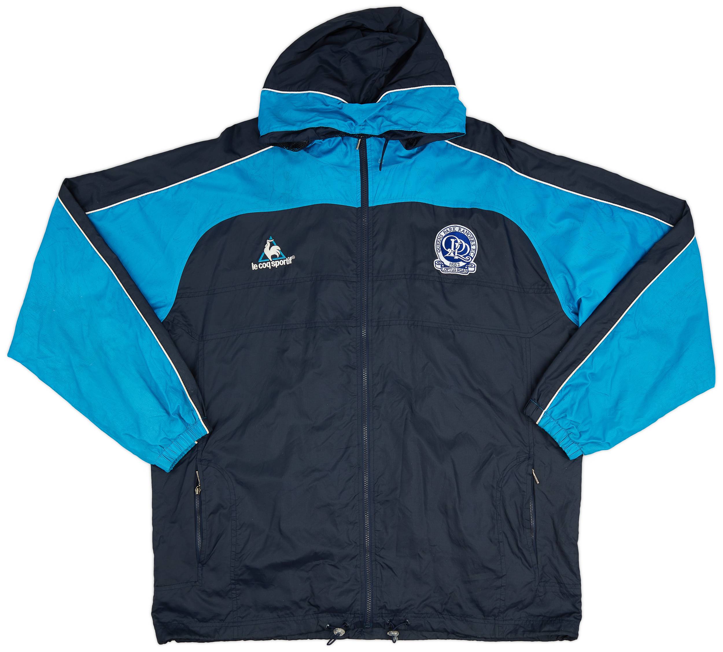 2000 01 QPR Le Coq Sportif Hooded Rain Jacket 7 10 XL