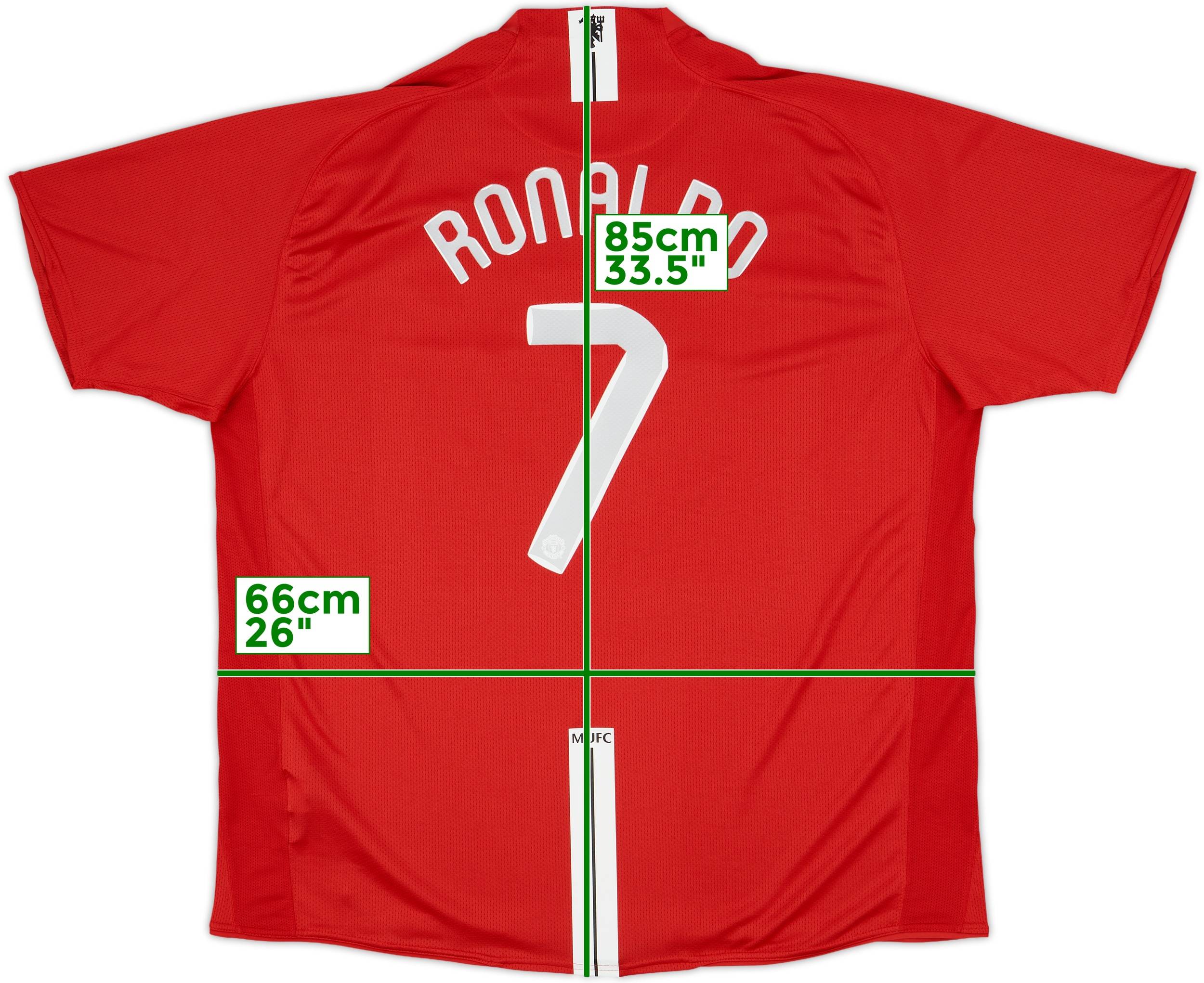 2007-09 Manchester United Home Shirt Ronaldo #7 - 9/10 - (3XL)