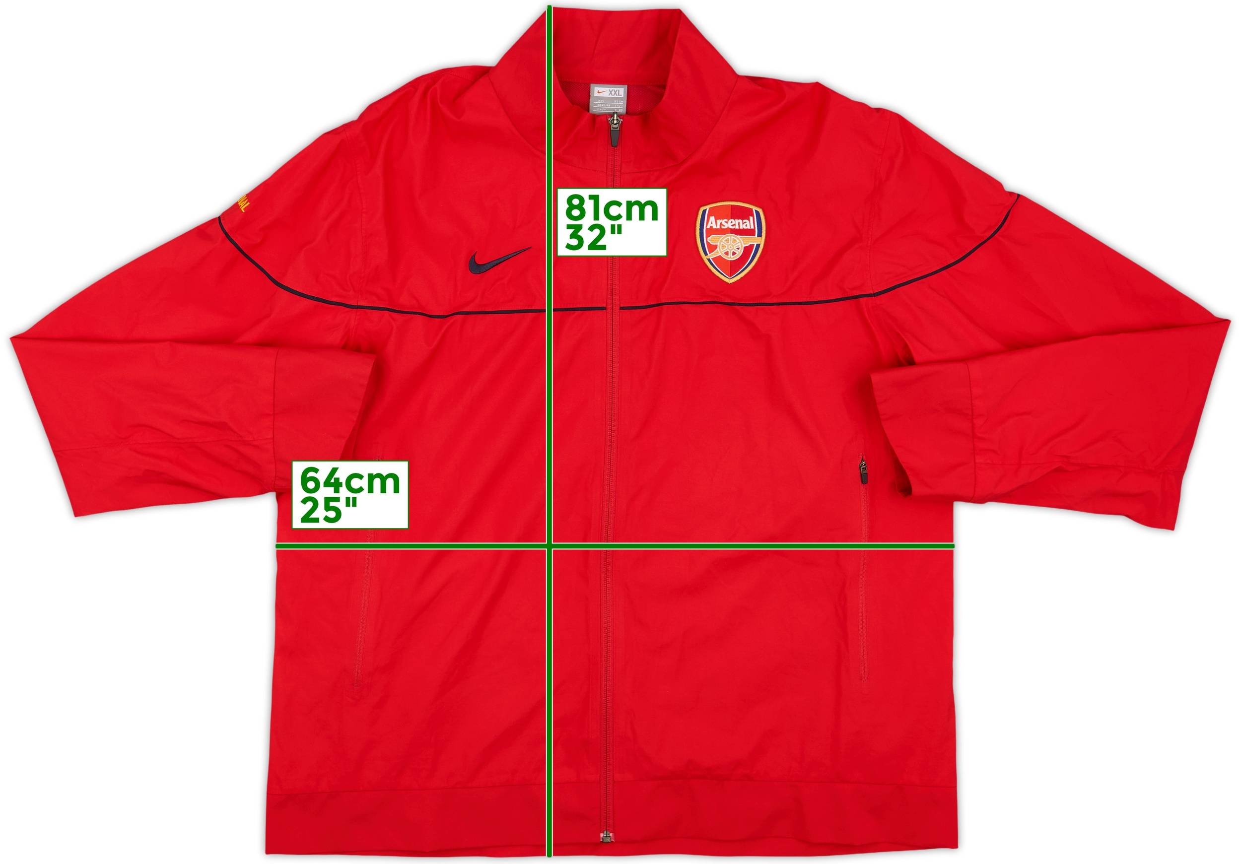 Nike Arsenal トラックジャケット2008〜9年 2008-09 Arsenal Nike Track Jacket - 9/10 - (XXL)