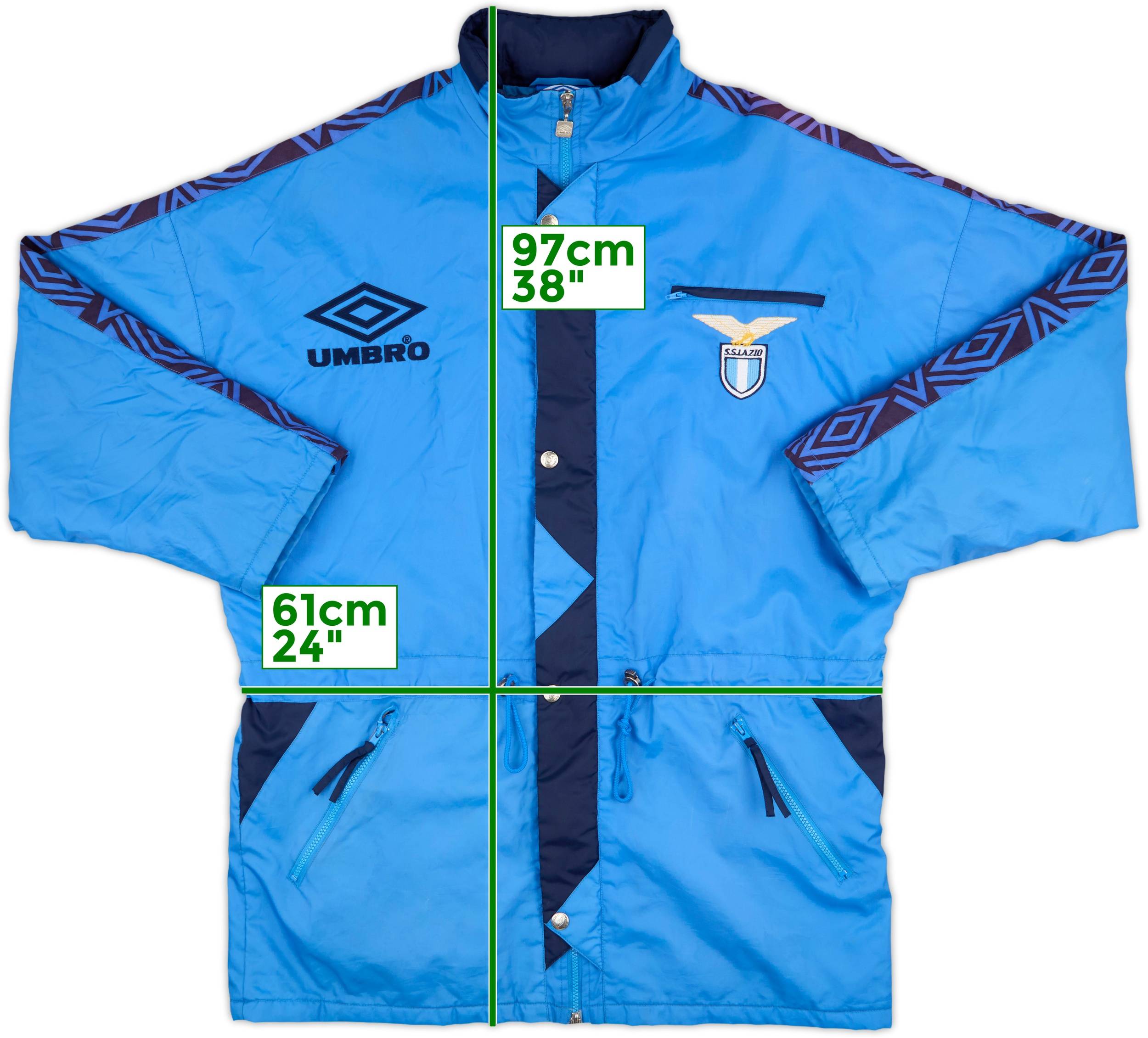 1995-96 Lazio Umbro Padded Bench Coat - 8/10 - (XL)