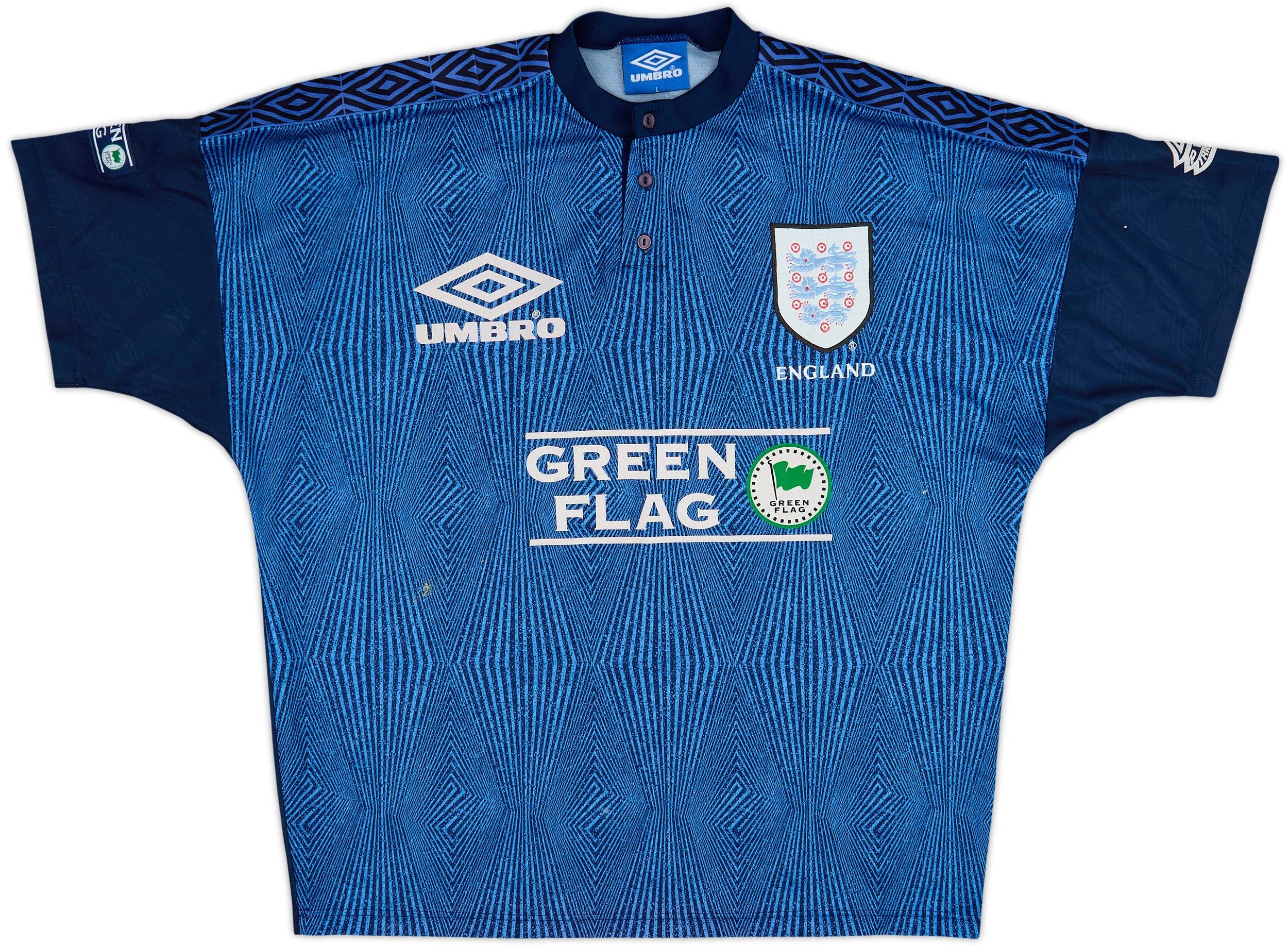 1996-98 England Player Issue Umbro Training Shirt - 7/10 - (L)