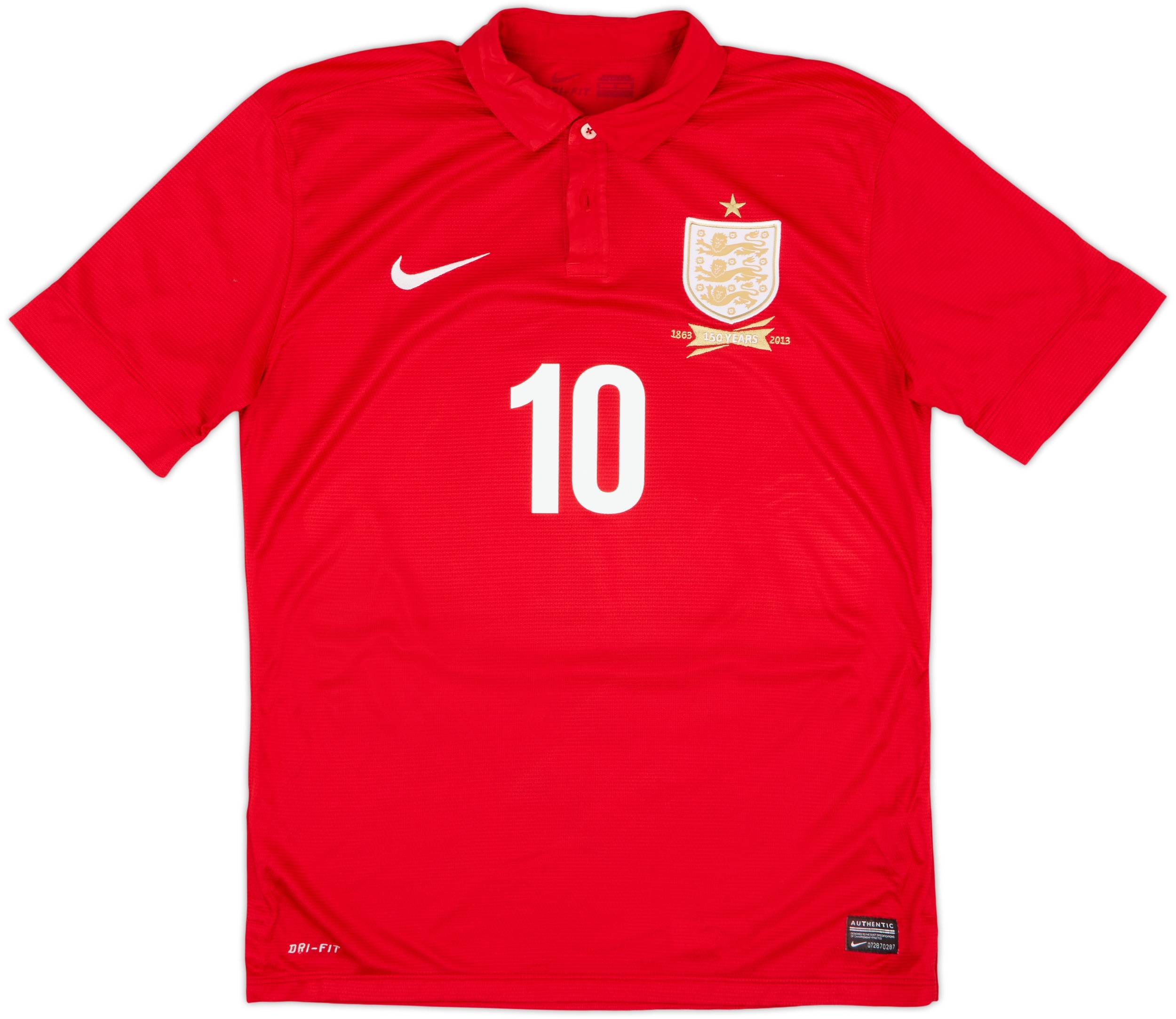 【１５０周年記念モデル】ルーニー ＃１０ イングランド代表 ２０１３（A） 2013 England Away 150th Anniversary Shirt Rooney #10 - 6/10 - (M)