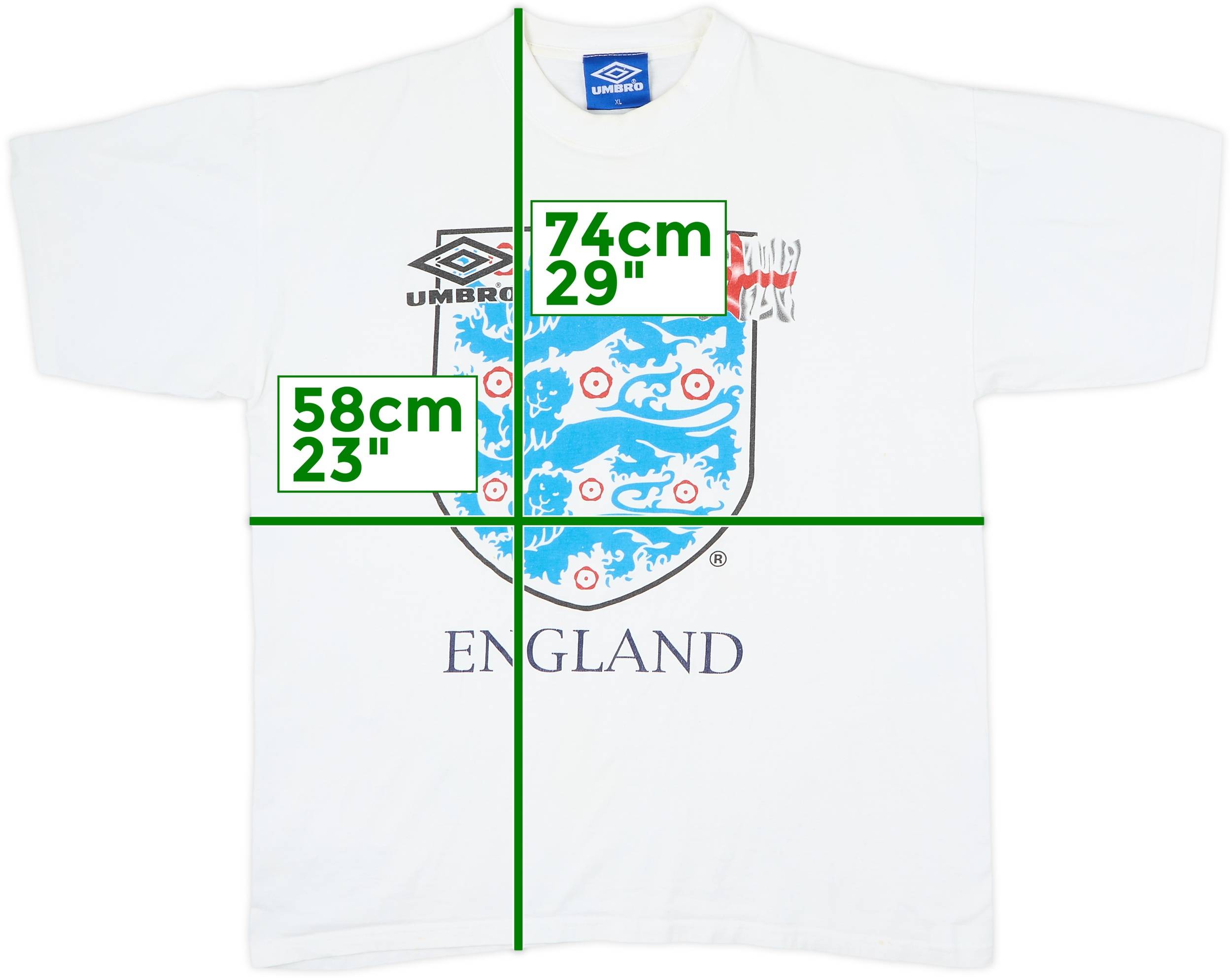 1998-00 England Umbro Graphic Tee - 7/10 - (XL)