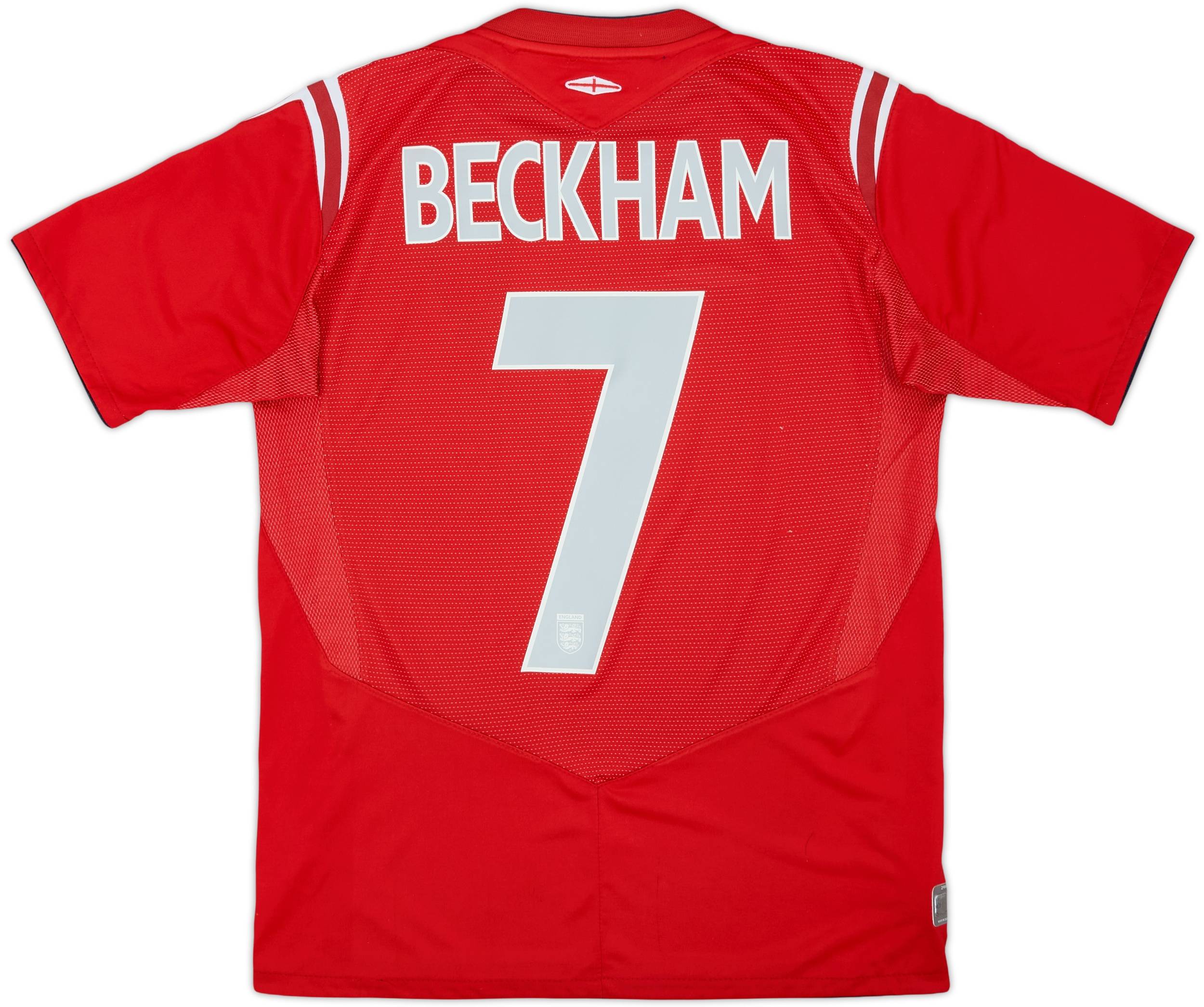 2004-06 England Away Shirt Beckham #7 - 10/10 - (XL.Boys)