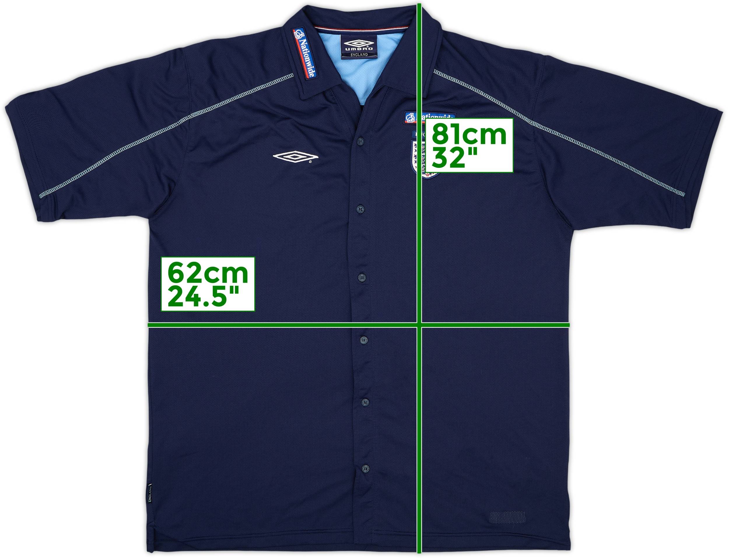 2002-04 England Umbro Button-Up Shirt - 6/10 - (XXL)