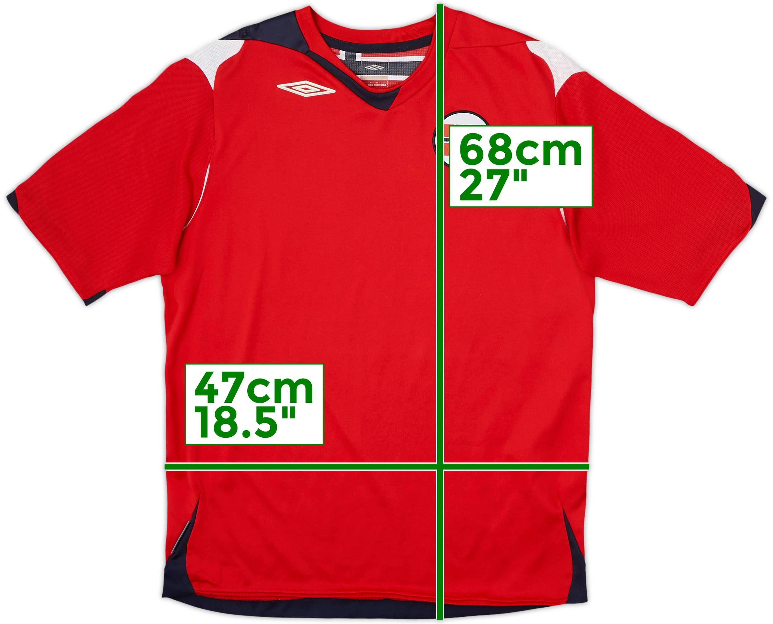 2006 ノルウェー代表 XL ユニフォーム ジャージ Norway Umbro 2006-08 Norway Home Shirt - 9/10 - (Women's M)