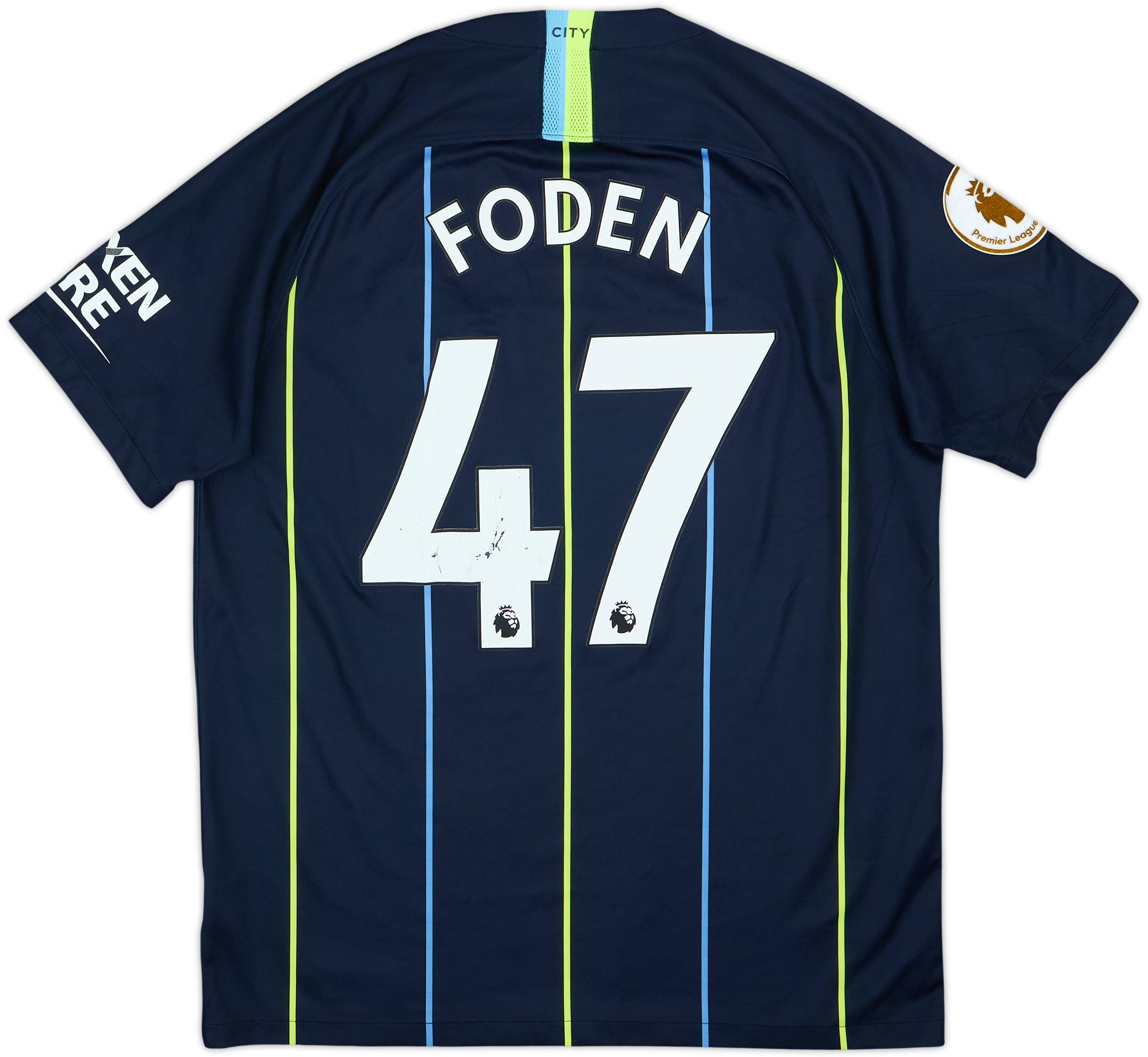 2018-19 Manchester City Away Shirt Foden #47 - 6/10 - (L)