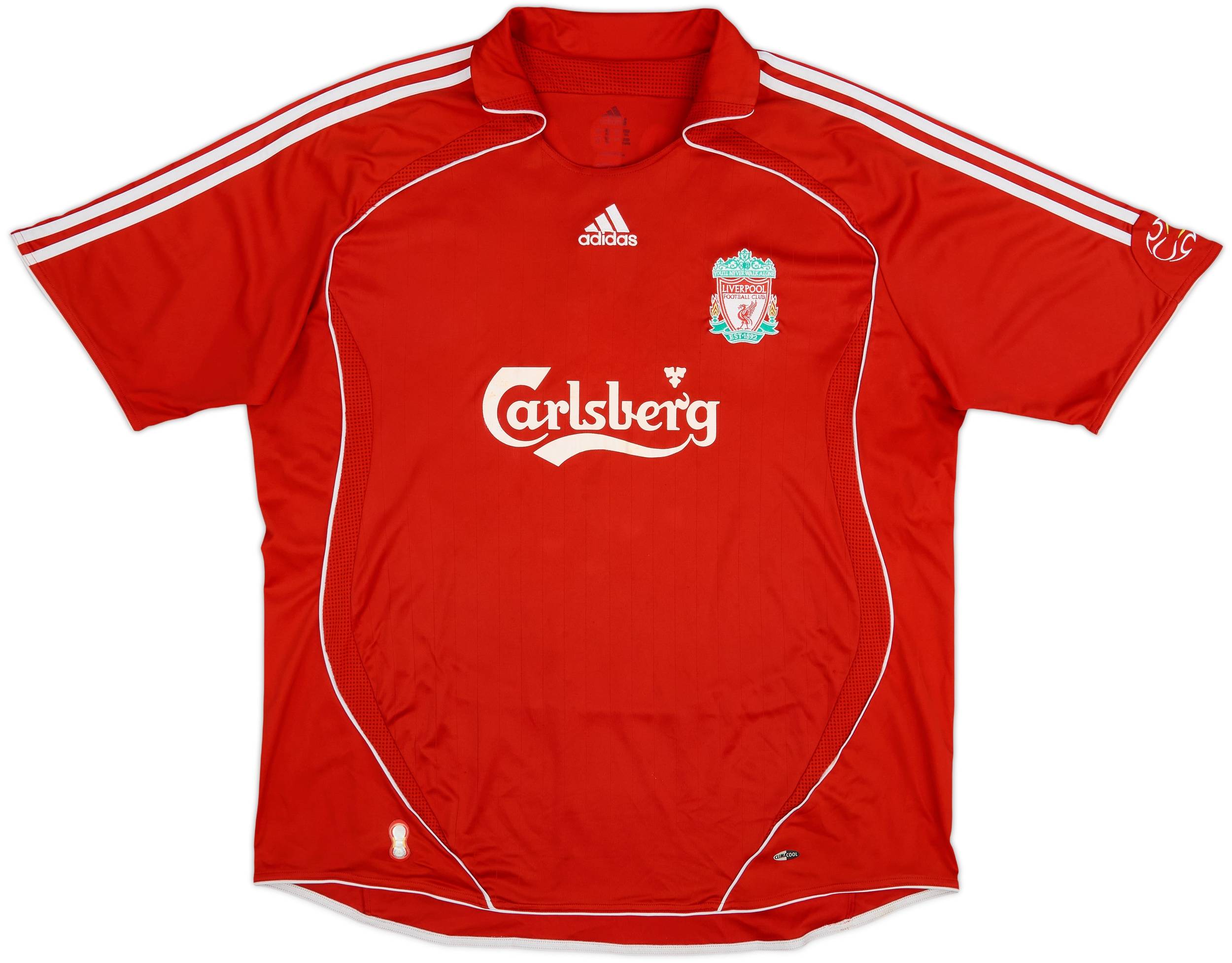 2006-08 Liverpool Home Shirt Gerrard #8 - 6/10 - (XL)