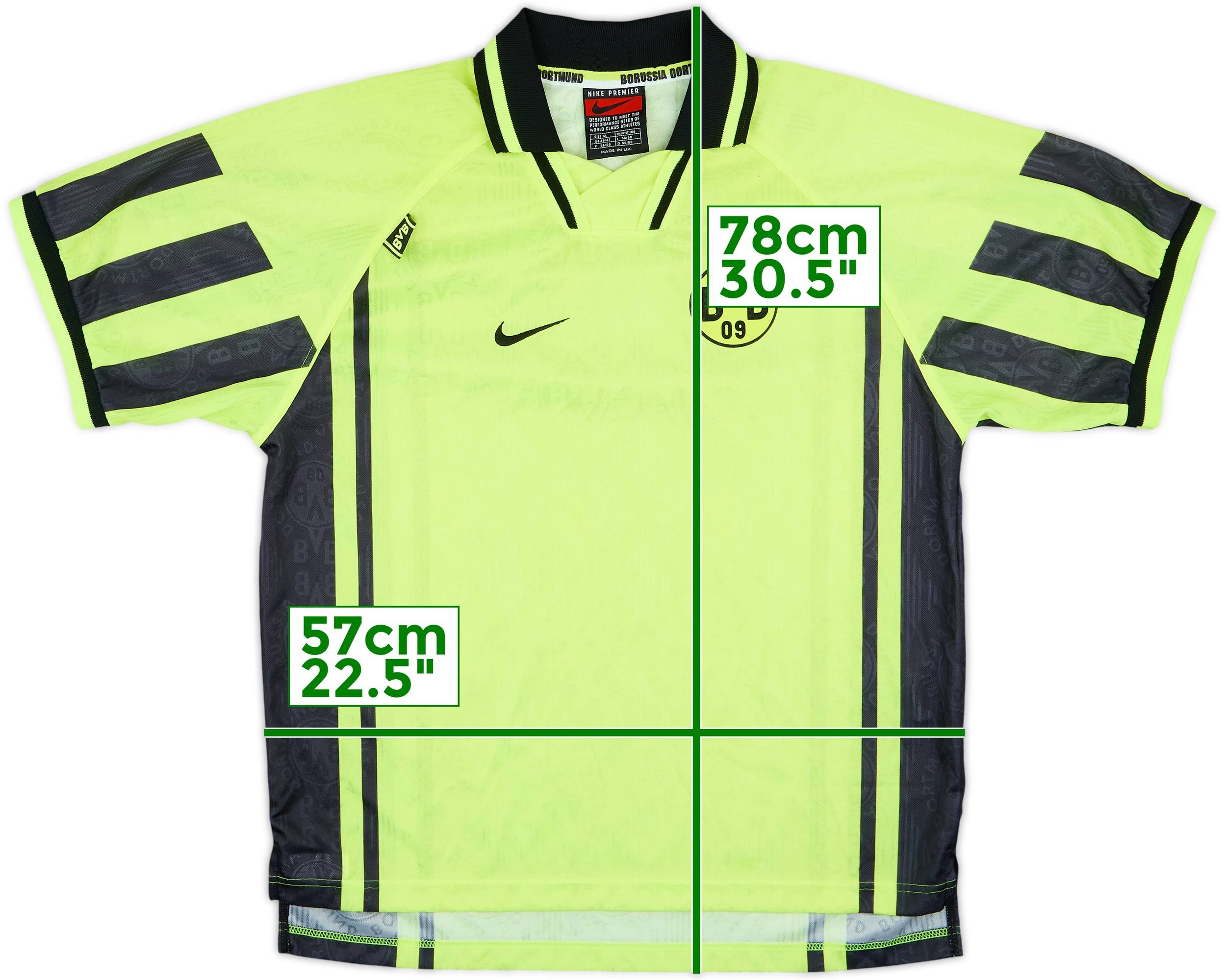 Borussia Dortmund ユニフォーム 上下セット XL 1996-97 Borussia Dortmund Player Issue Home Shirt - 8/10 - (XL)