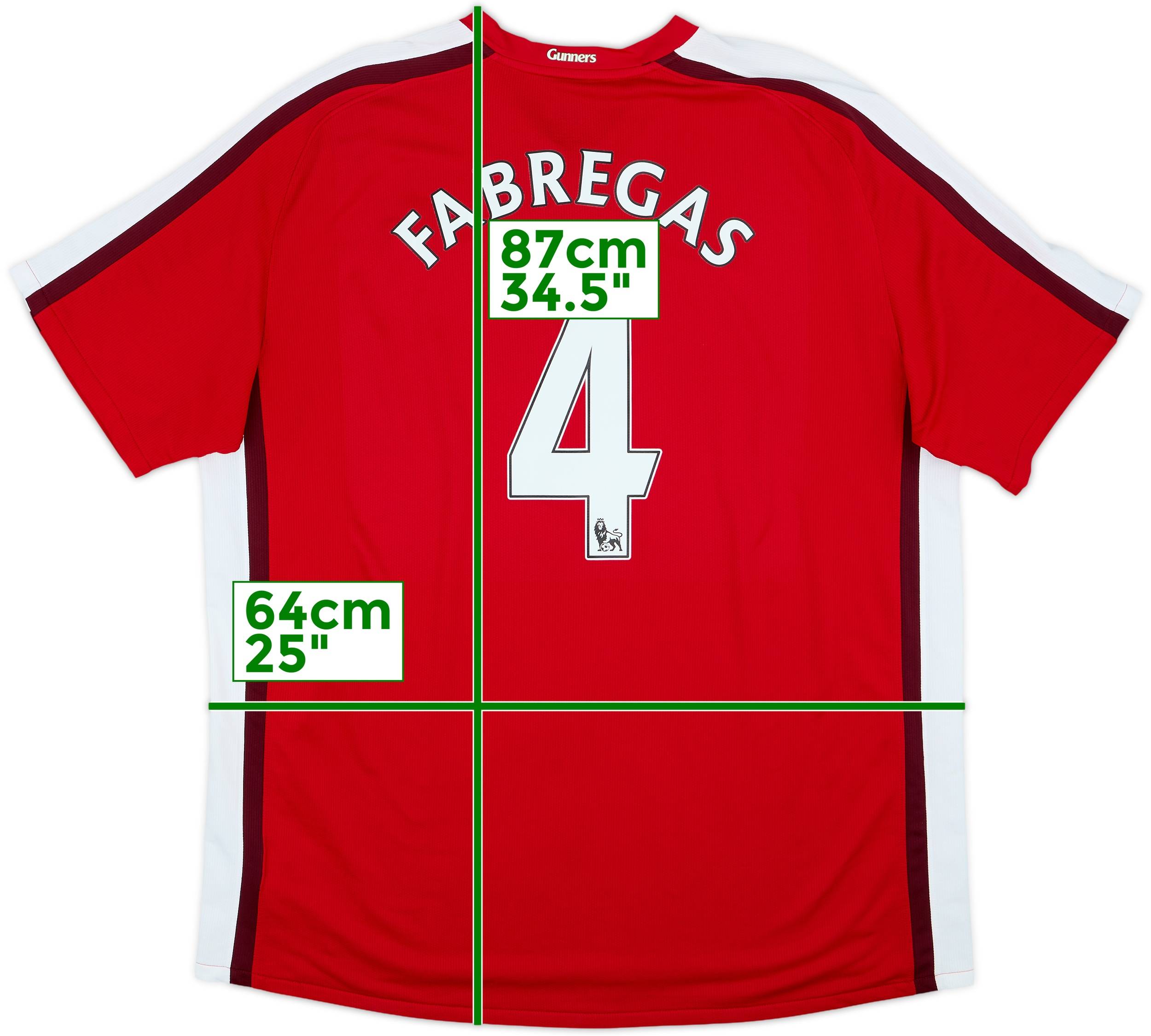 2008-10 Arsenal Home Shirt Fabregas #4 - 8/10 - (XXL)