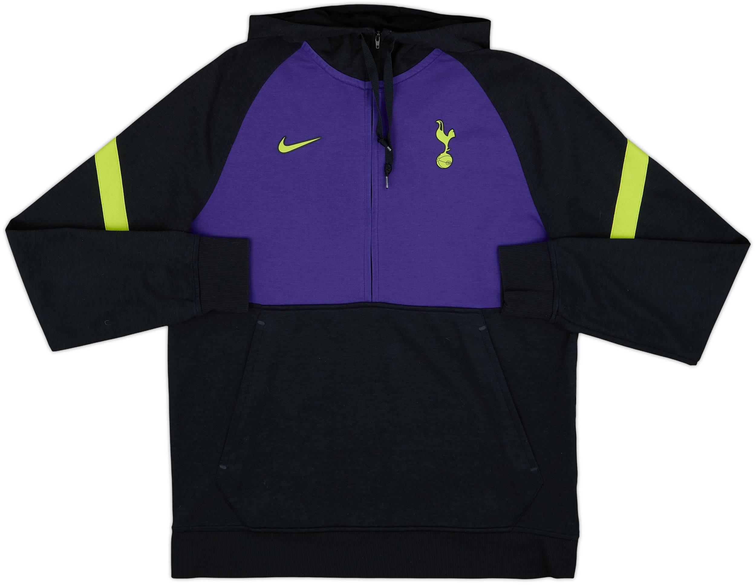 2021-22 Tottenham Nike 1/2 Zip Hooded Track Jacket - 8/10 - (L)