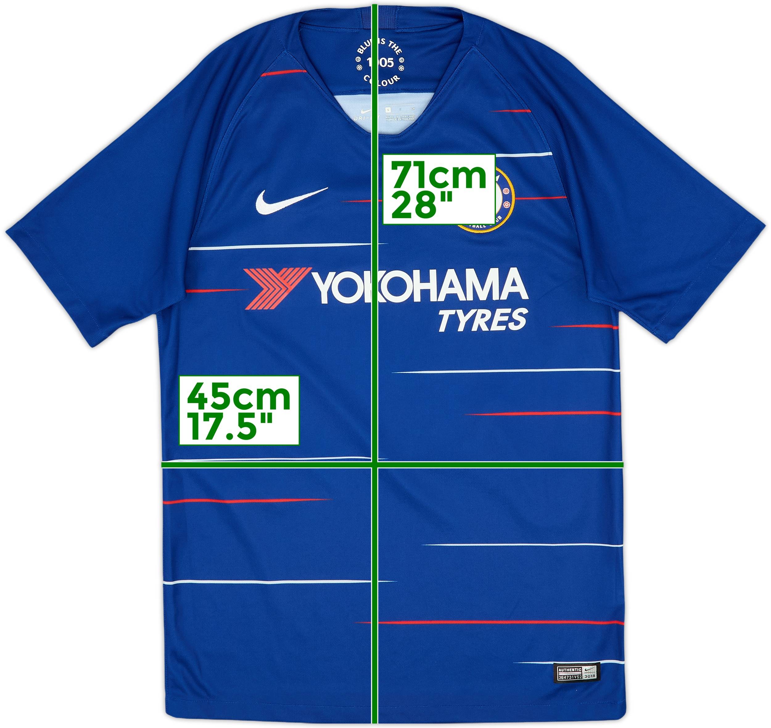 【希少】チェルシー 18-19シーズンKANTÉ 7番 ホームシャツ 2018-19 Chelsea Home Shirt Kante #7 - 10/10 - (S)
