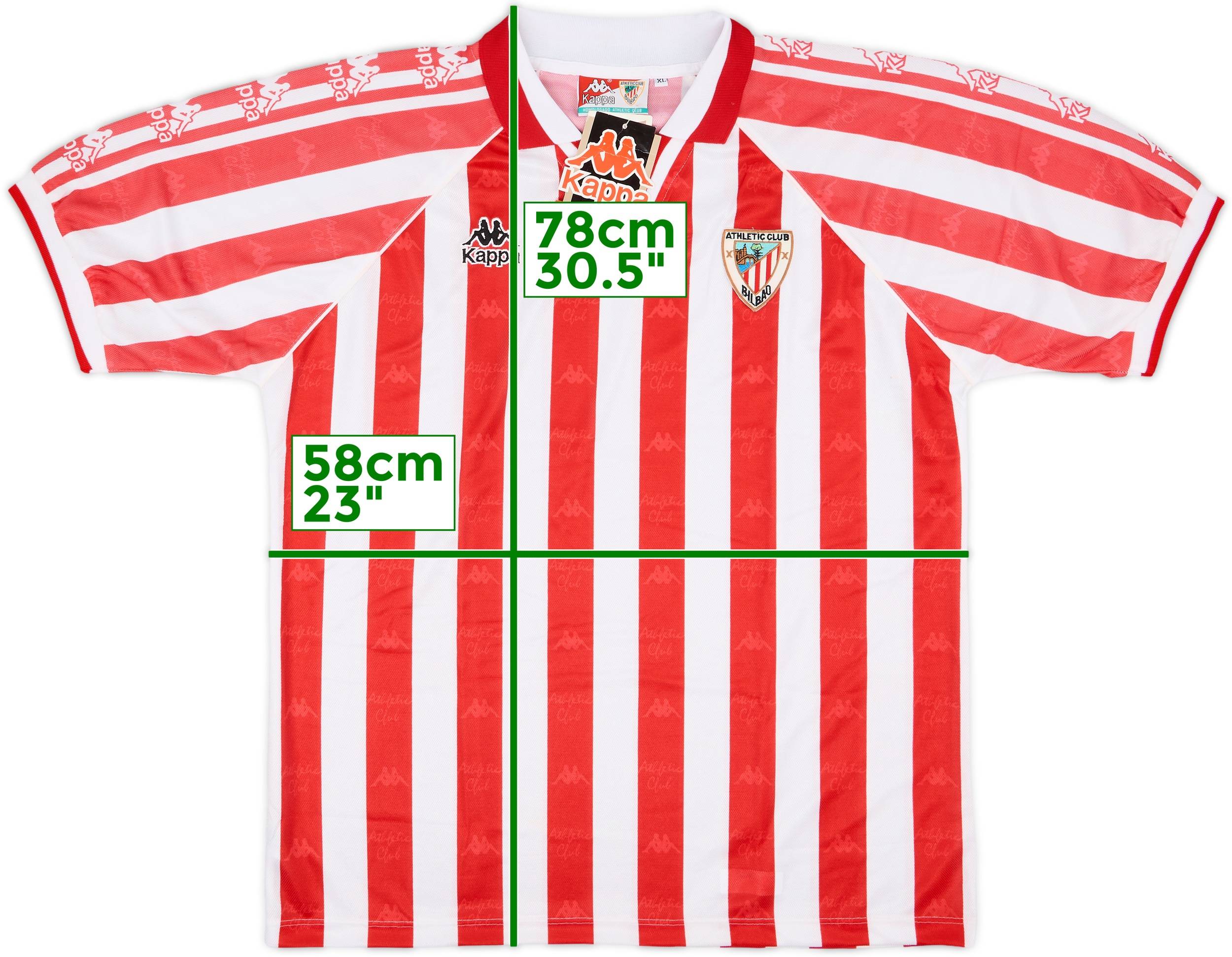Kappa Athletic Club Bilbao ユニホーム 1995-97 Athletic Bilbao Home Shirt (XL)