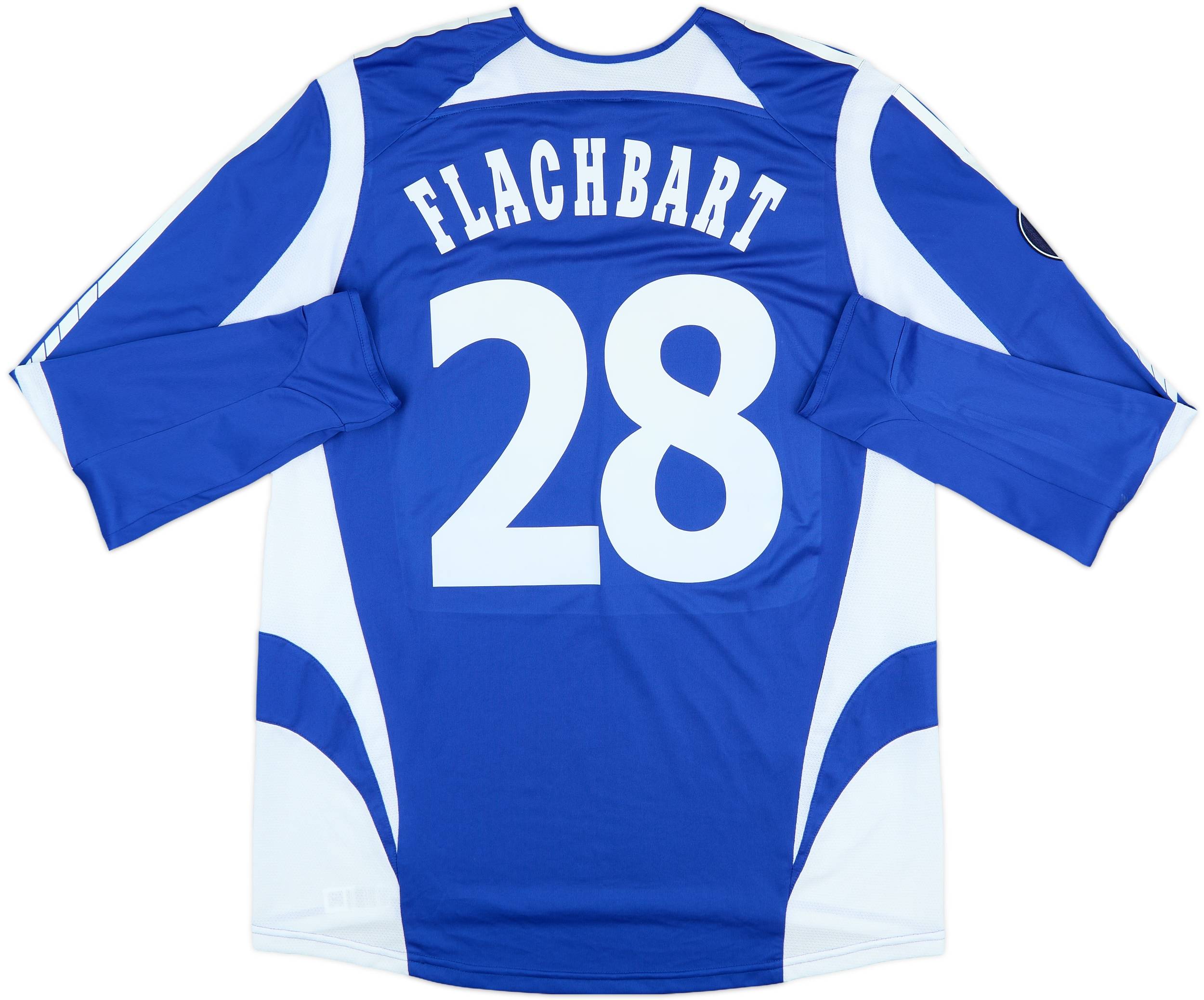 2005 Zenit St. Petersburg UEFA Cup Home L/S Shirt Flachbart #28 - 8/10 - (L)