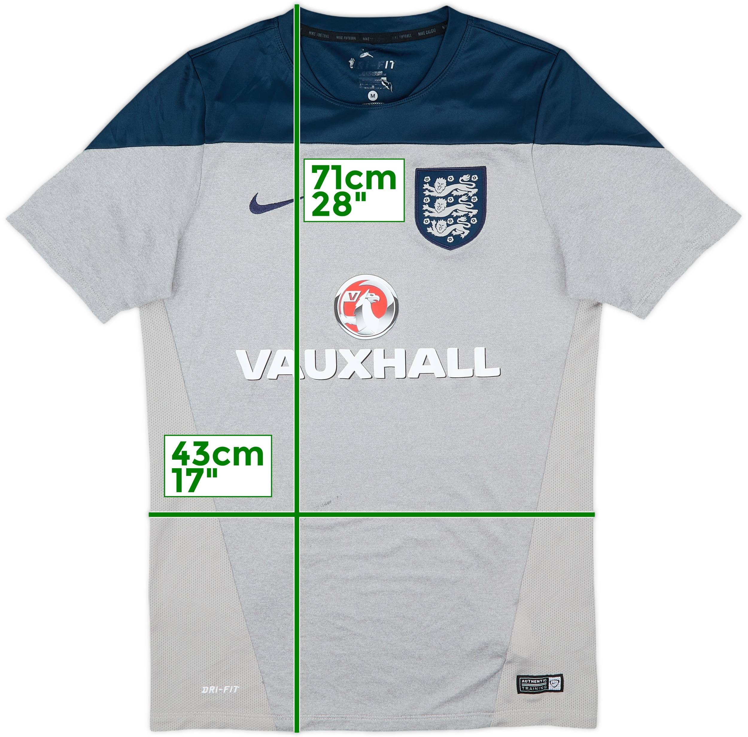 2014-15 England Authentic Nike Training Shirt - 6/10 - (M)