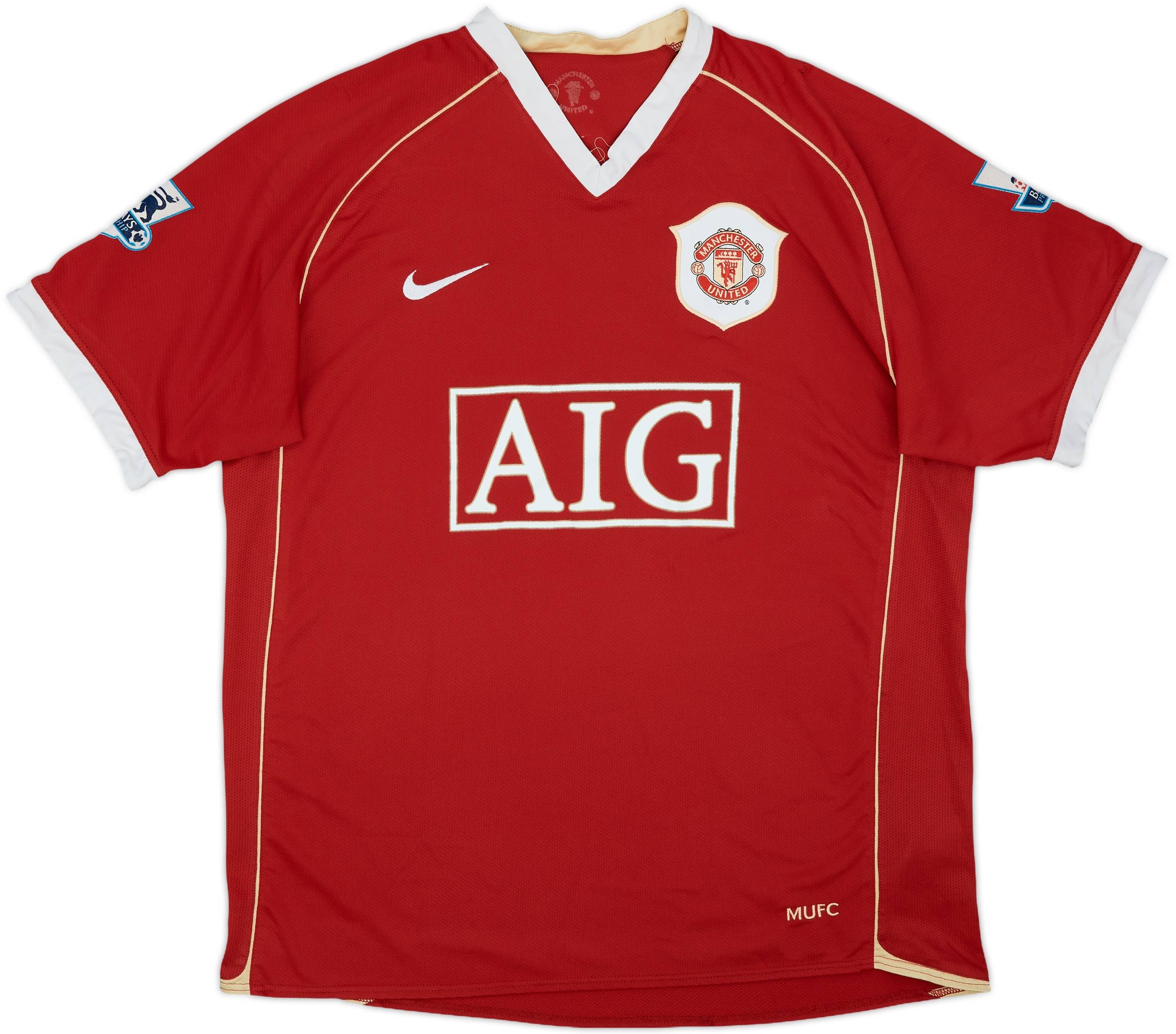 【BoB】Manchester United サイン入りジャージ M 2006-07 Manchester United Home Shirt Rooney #8 - 6/10 - (M)