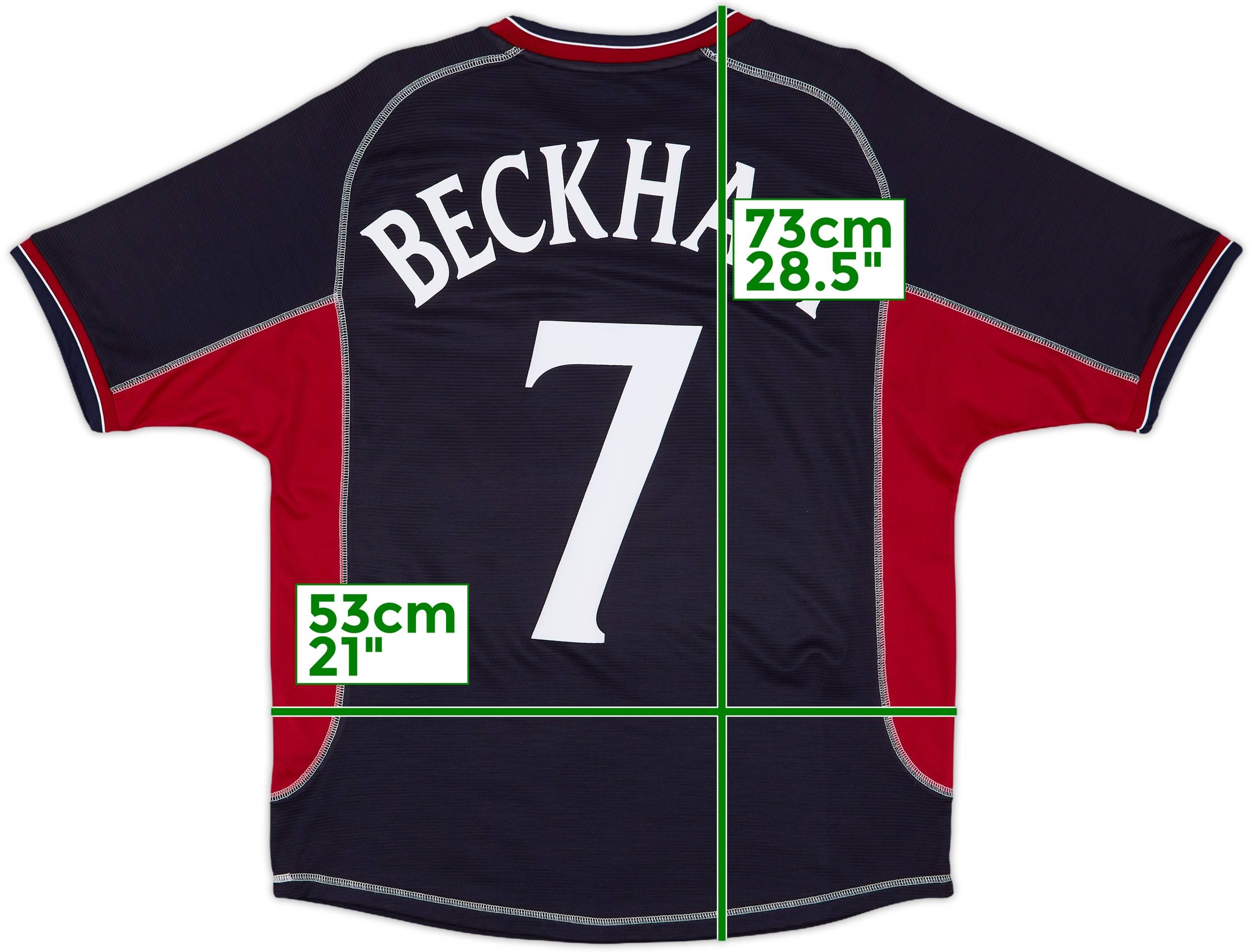 2000-01 Manchester United Third Shirt Beckham #7 - 9/10 - (M)