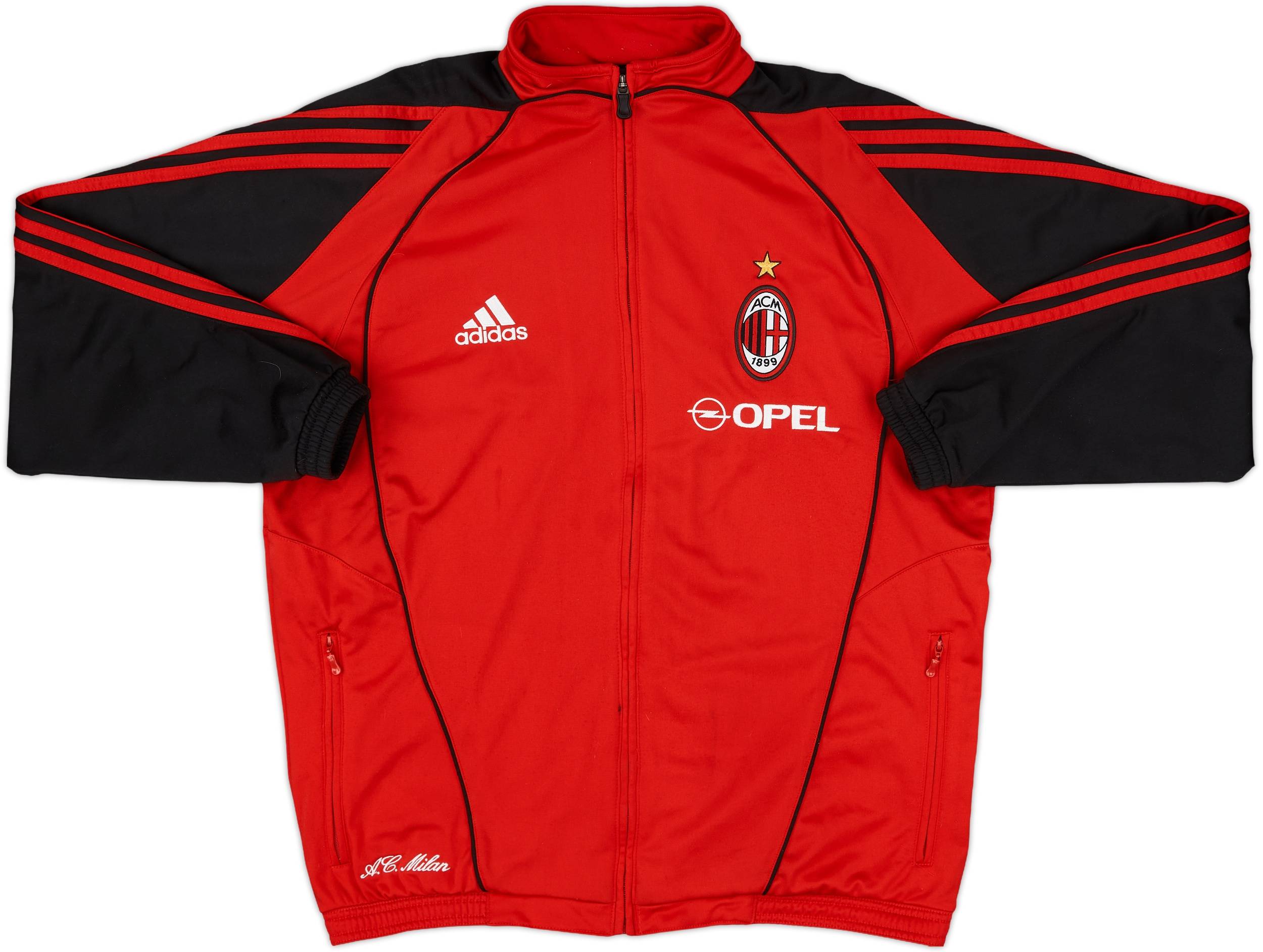 2005-06 AC Milan adidas Track Jacket - 8/10 - (XL.Boys)