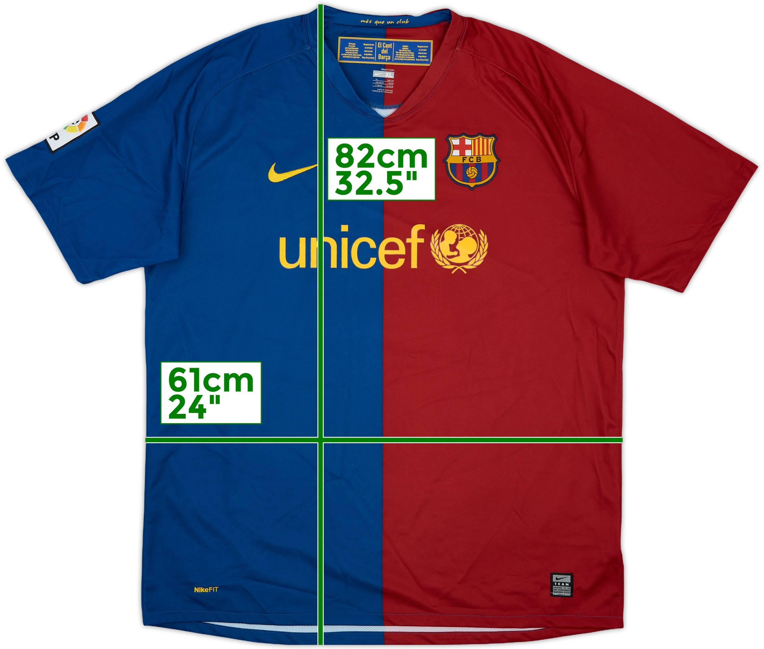 CAPITTEN キャピテンA. INIESTA 8シャツ 国立限定バルセロナ 2014-15 Barcelona Home Shirt A.Iniesta #8 - 8/10 - (L)