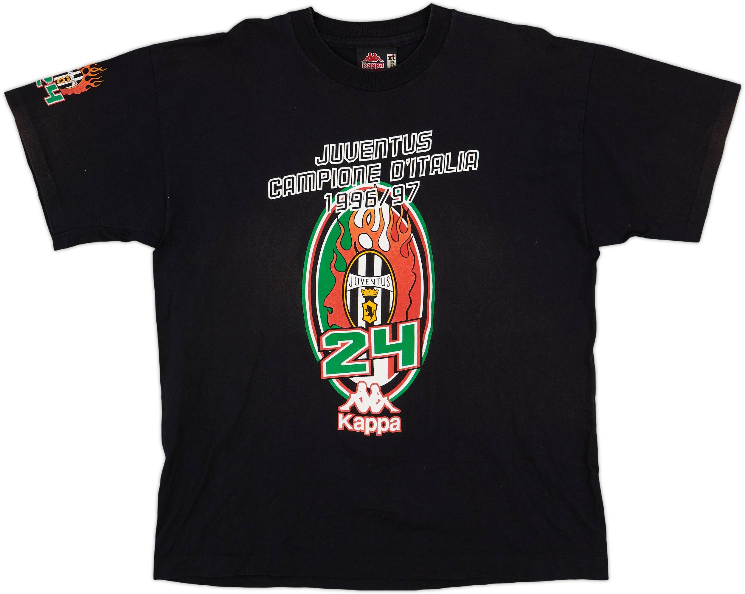 1996-97 Juventus Kappa Campioni 24 Graphic Tee - 8/10 - (XL)