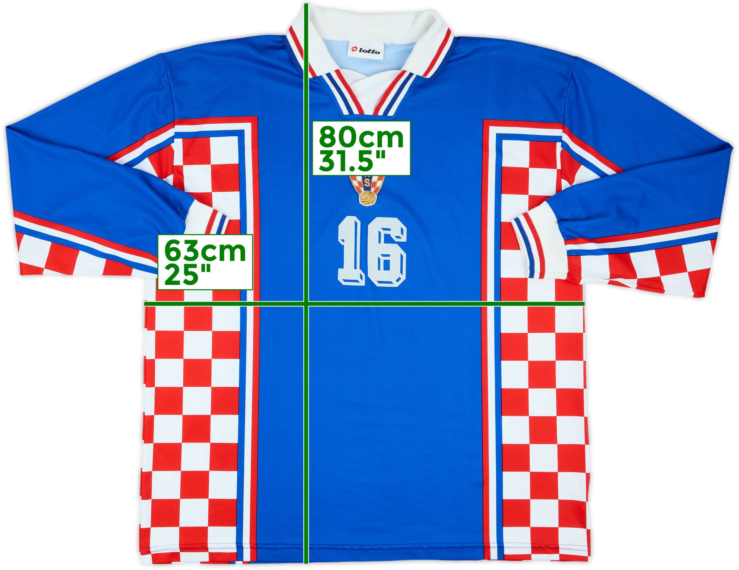 1998-01 Croatia Match Issue Away L/S Shirt #16