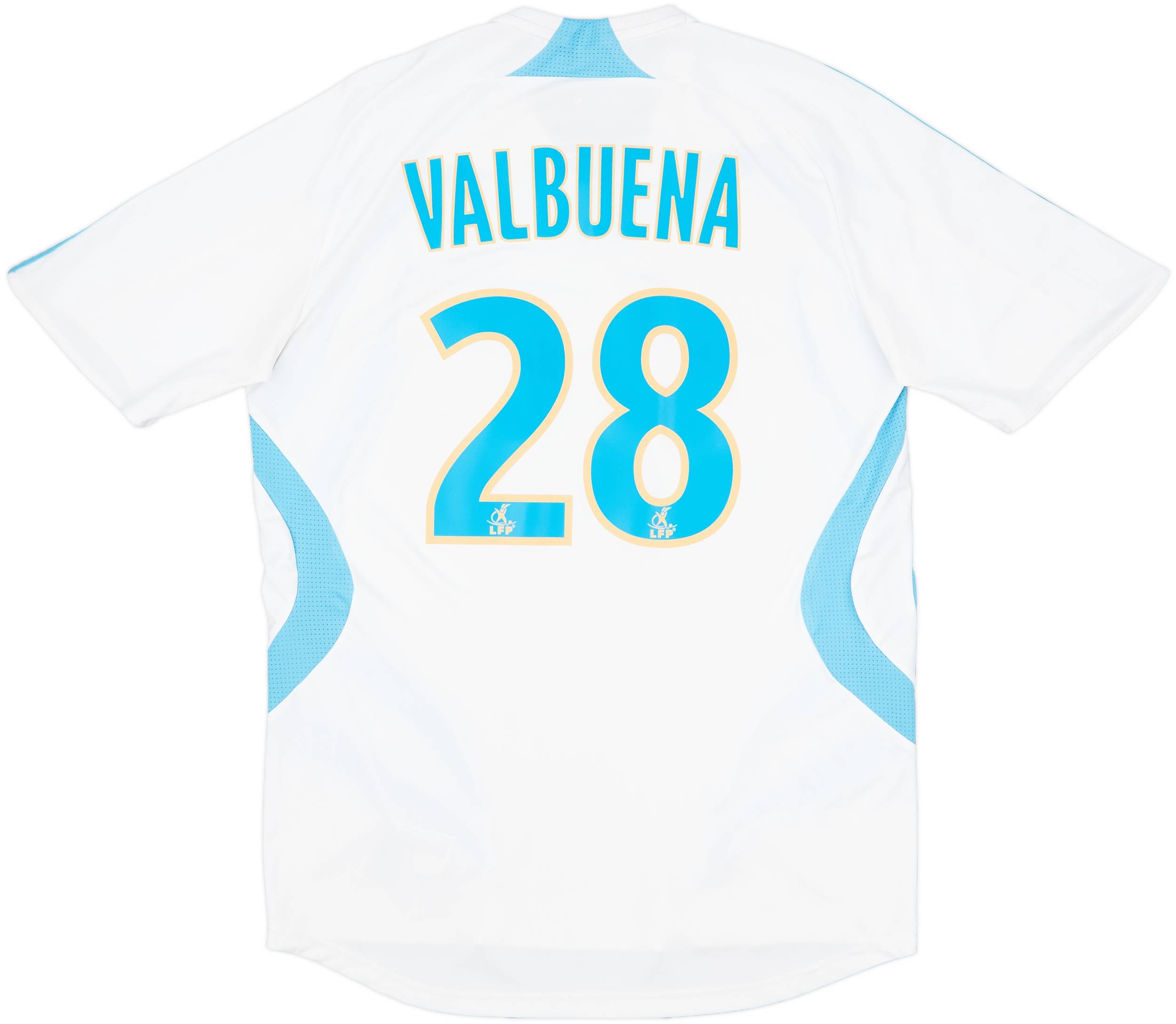 2007-08 Olympique Marseille Home Shirt Valbuena #28 - 7/10 - (M)