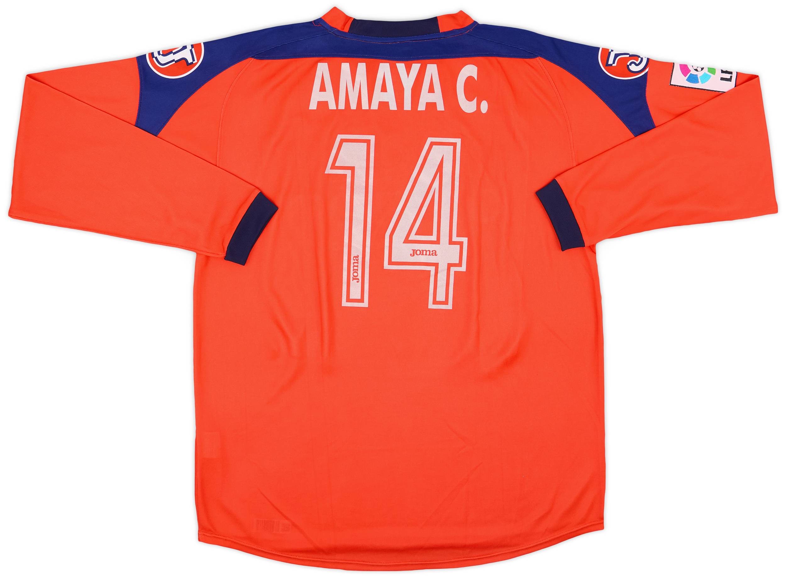 2004-05 Getafe Match Issue Away L/S Shirt Amaya C. #14