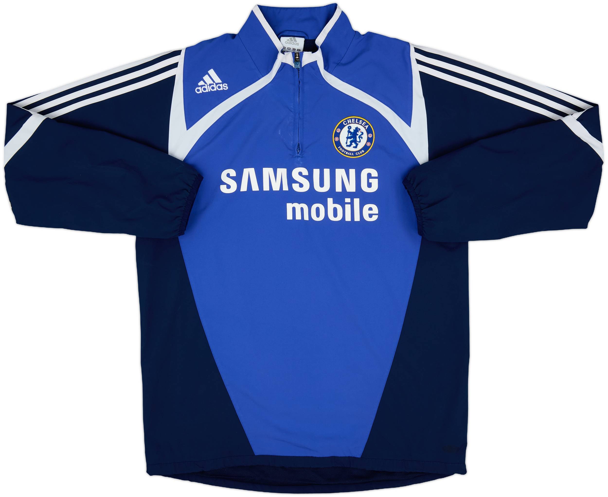 2007-08 Chelsea adidas 1/4 Zip Track Jacket - 8/10 - (M)
