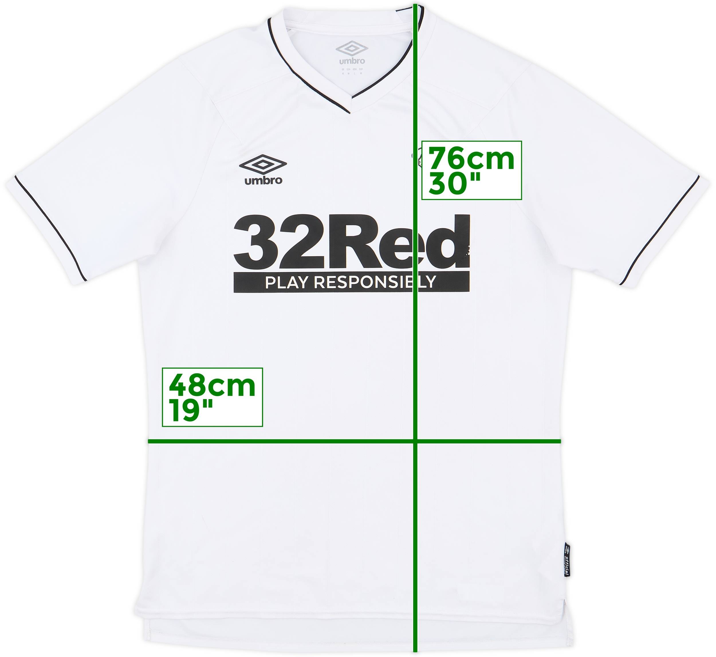 2020-21 Derby County Home Shirt Rooney #32 - 8/10 - (M)