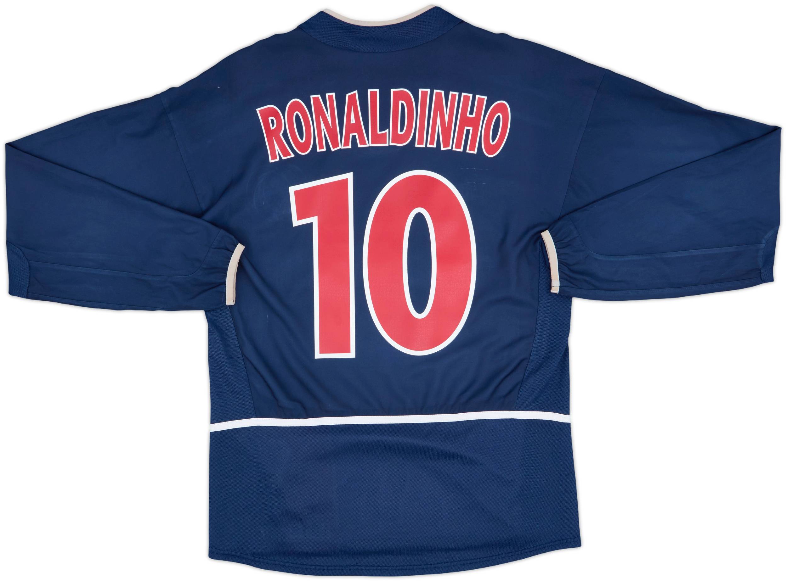 2002-03 Paris Saint-Germain Home L/S Shirt Ronaldinho #10