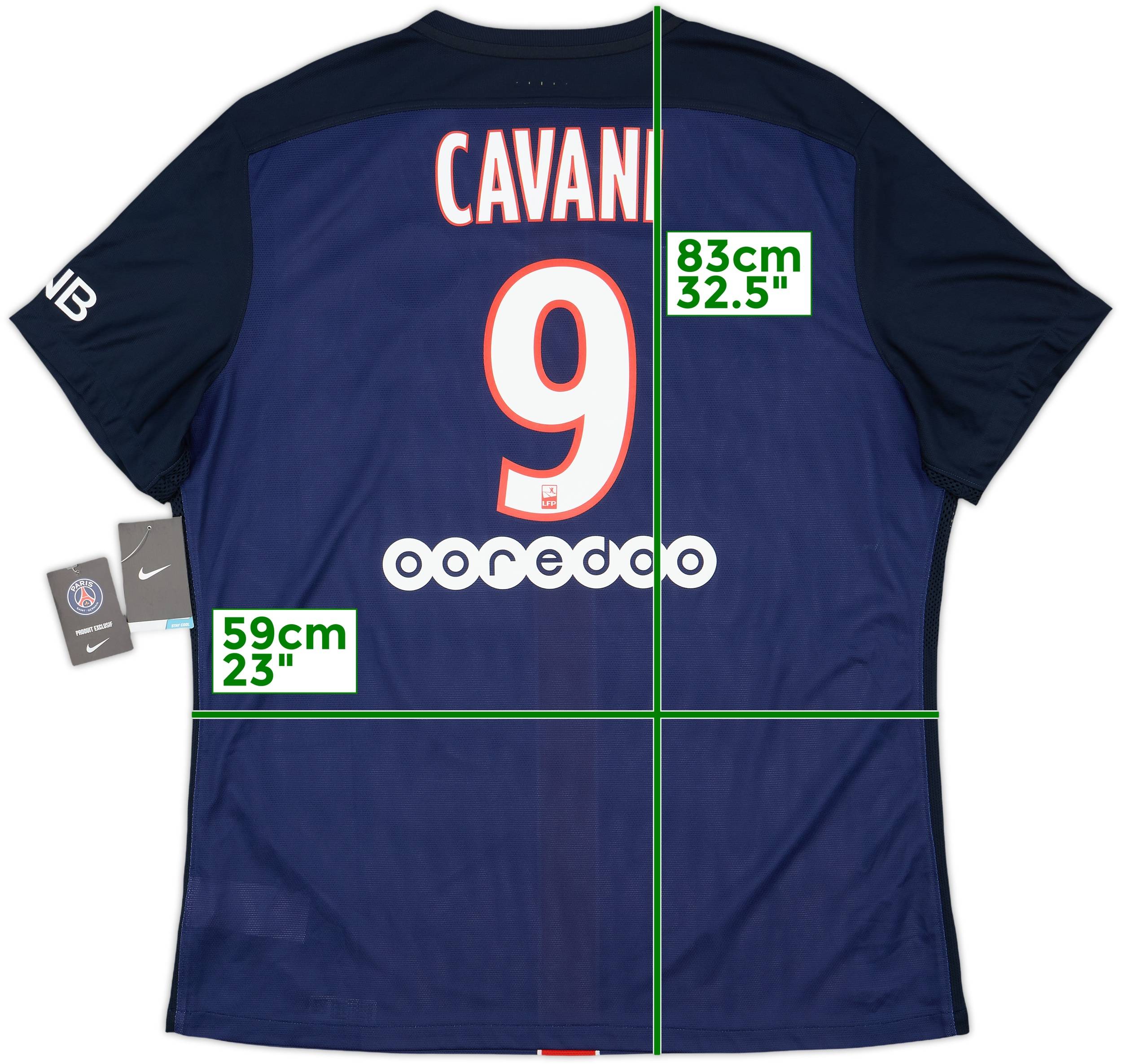 2015-16 Paris Saint-Germain Home Shirt Cavani #9 (XXL)