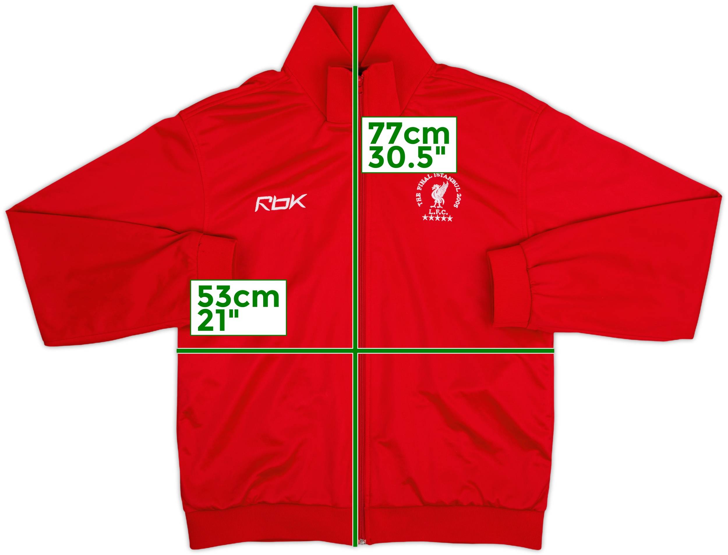 リーボック　リヴァプール　パーカー　チャンピオンリーグ2005 決勝　ジャージ 2005 Liverpool Reebok The Final Istanbul Track Jacket - 9/10 - (L)