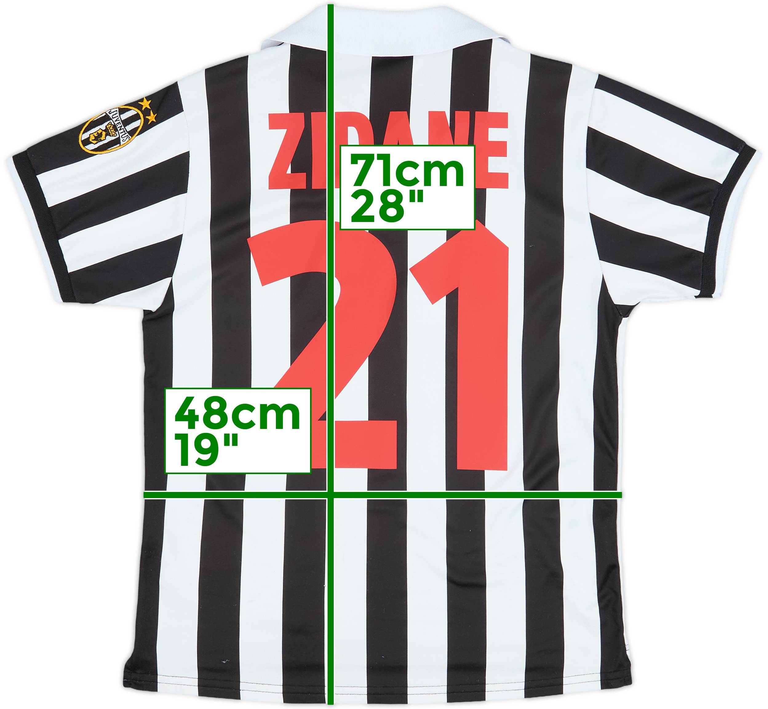 1998-99 Juventus Home Shirt Zidane #21 - 8/10 - (XL.Boys)