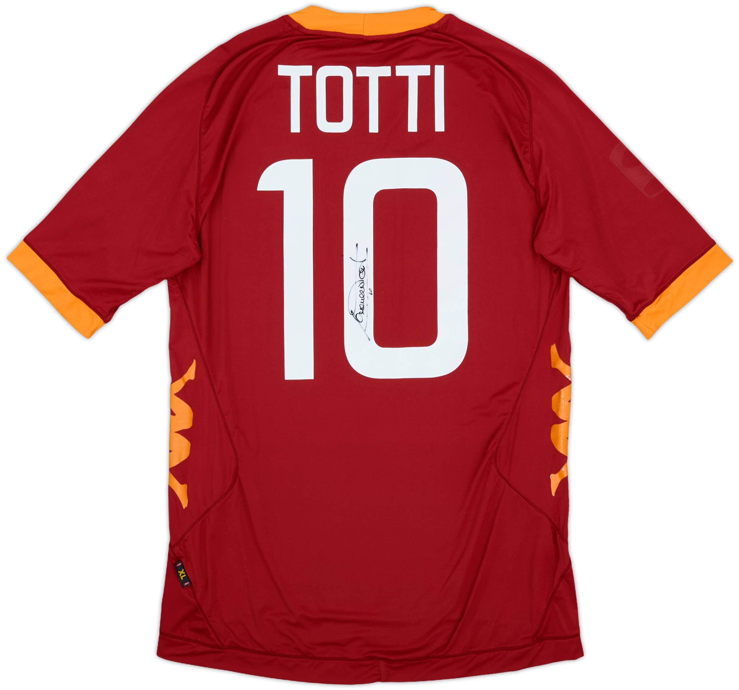 2011-12 Roma Signed Home Shirt Totti #10 - 5/10 - (XL)