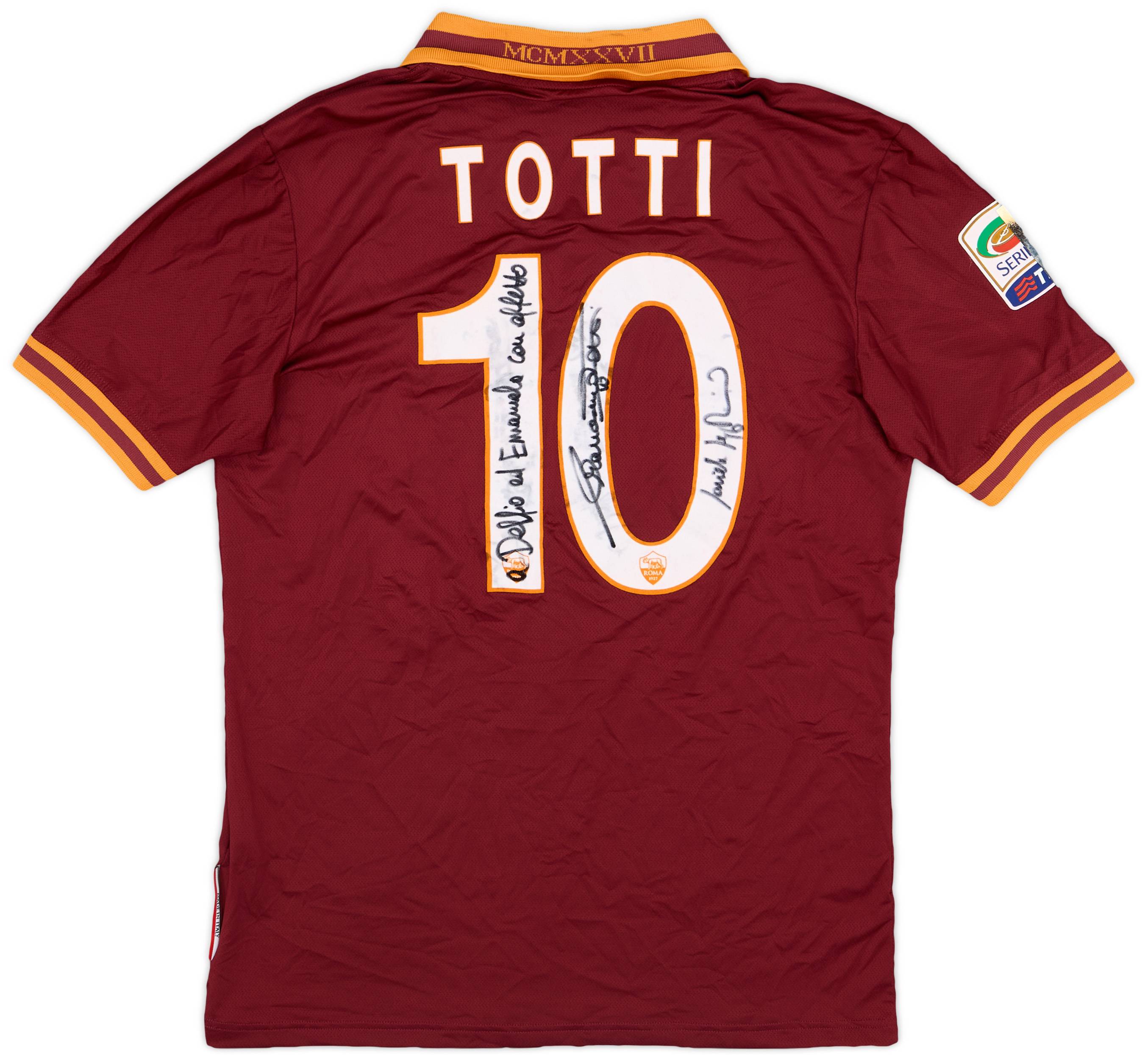 AS Roma Totti 10 シャツ Lサイズ 2017 AS Roma Home Jersey Totti #10 | AS Roma Retro Jersey