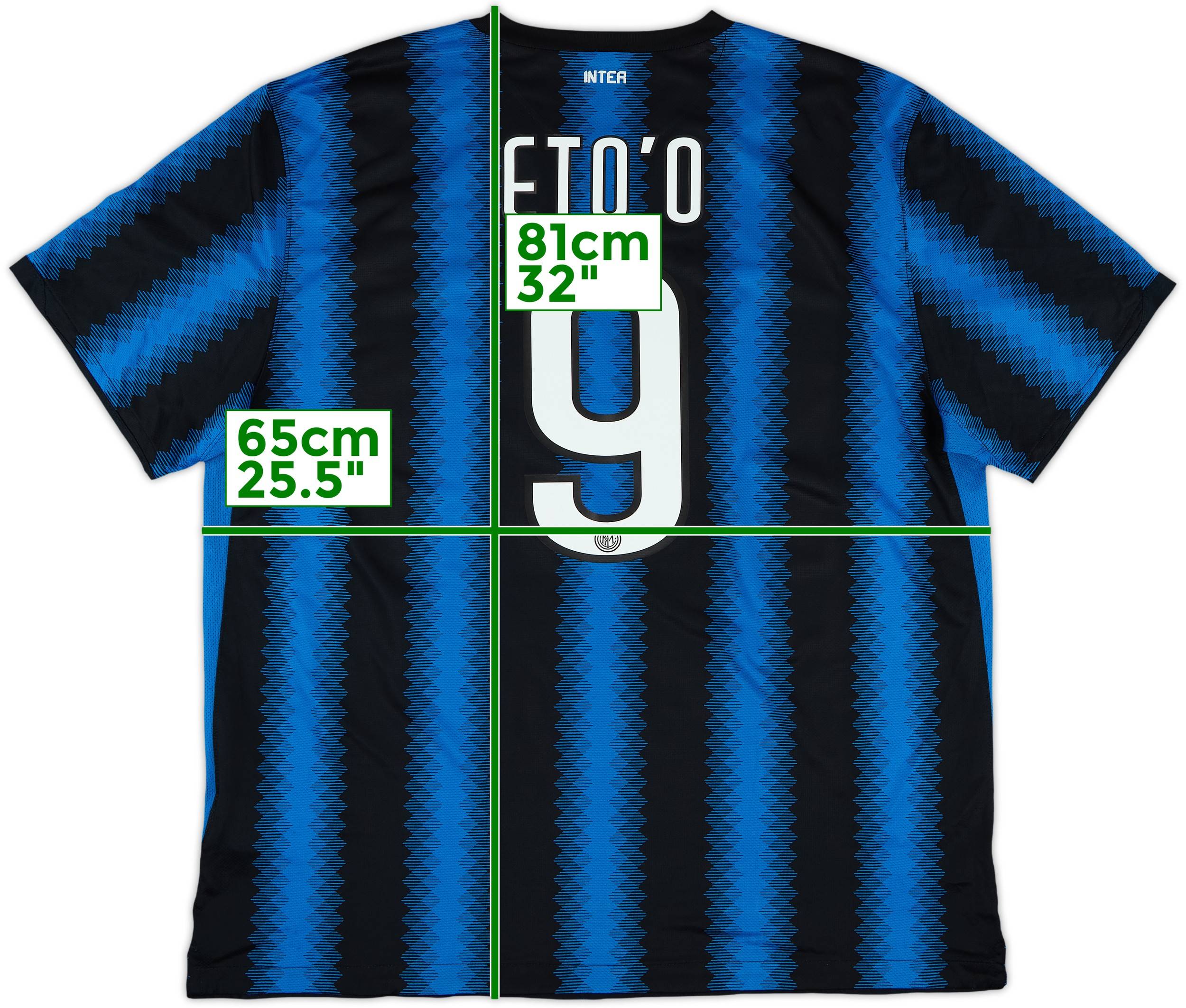 2010-11 Inter Milan Home Shirt Eto'o #9 - 10/10 - (XXL)