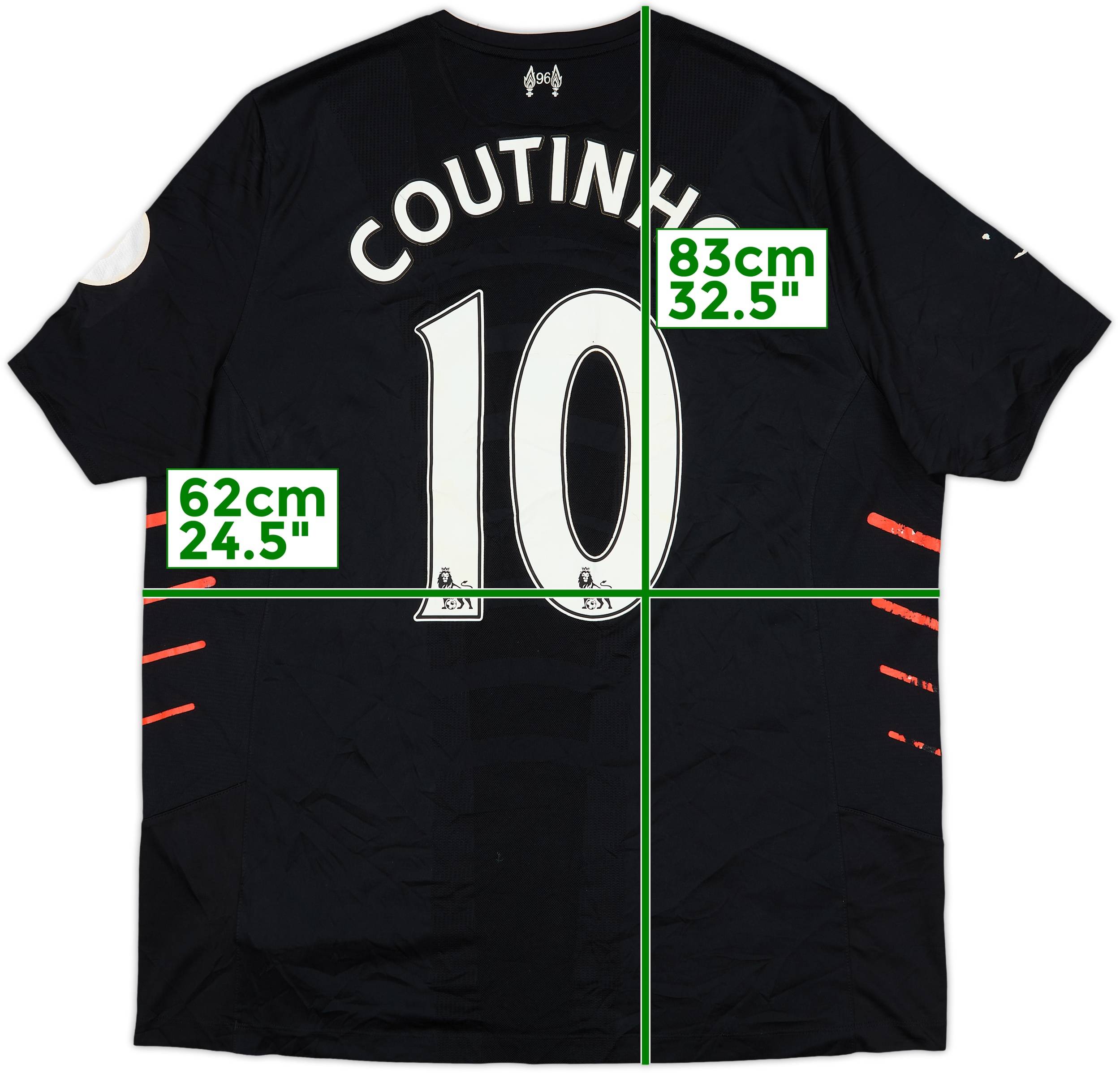 リヴァプール COUTINHO 10番 シャツ Mサイズ Koszulka Liverpool Wyjazdy 2016/17 COUTINHO 10