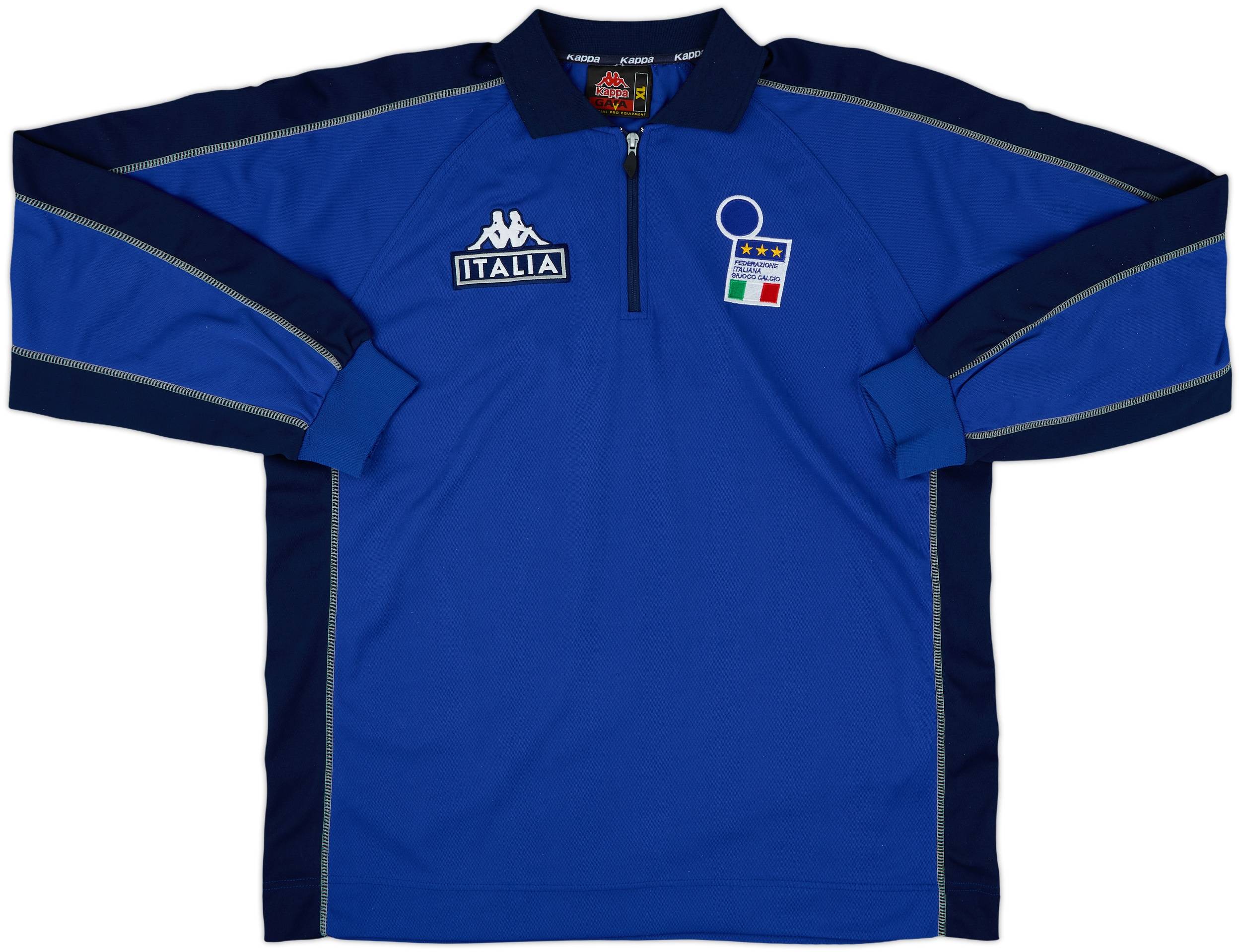 2000-01 Italy Kappa 1/4 Zip L/S Polo - 6/10 - (XL)